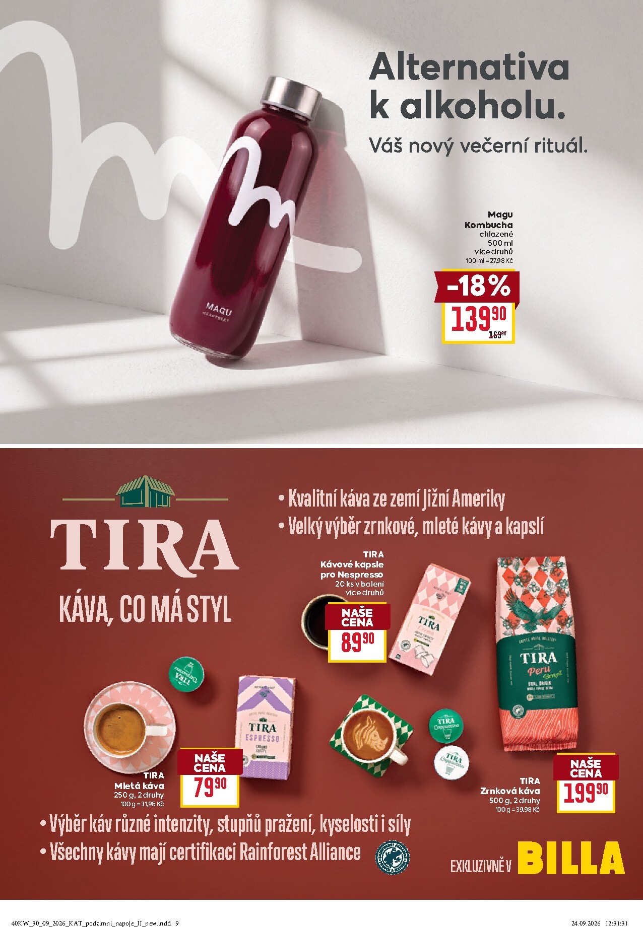 billa - Aktuální Billa - Katalog: Podzimní nápoje leták platný od středy 30.09.2026 do úterý 20.10.2026 - page: 9