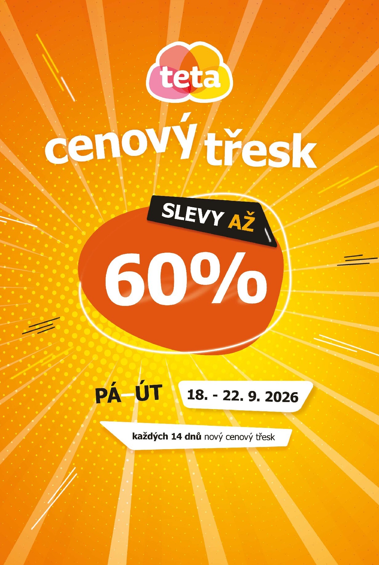 teta-drogerie - Archiv - Teta drogerie - Cenový třesk v Tetě! leták od 18.09.2026 do 22.09.2026