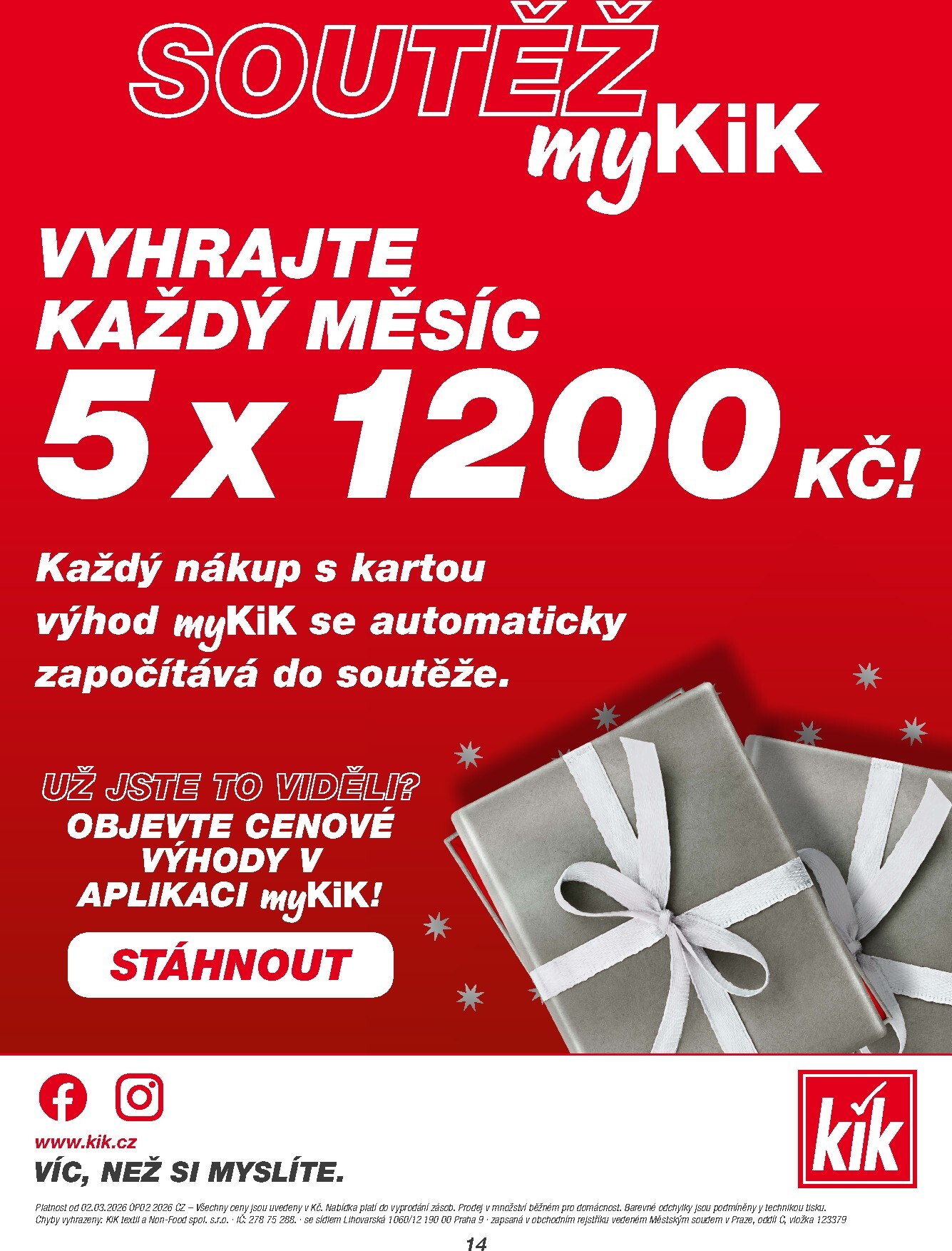 kik - KiK leták platný od pondělí 02.03.2026 do neděle 29.03.2026 - page: 14