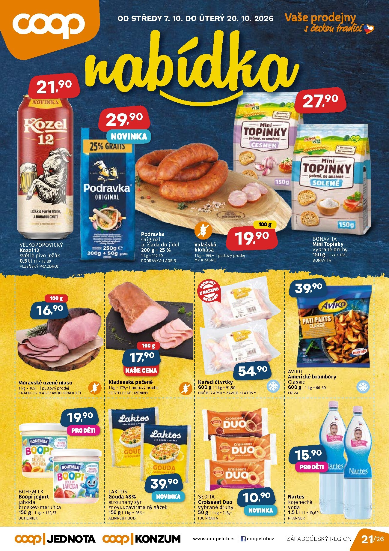 coop - Aktuální Coop - Západní Čechy leták platný od středy 07.10.2026 do úterý 20.10.2026