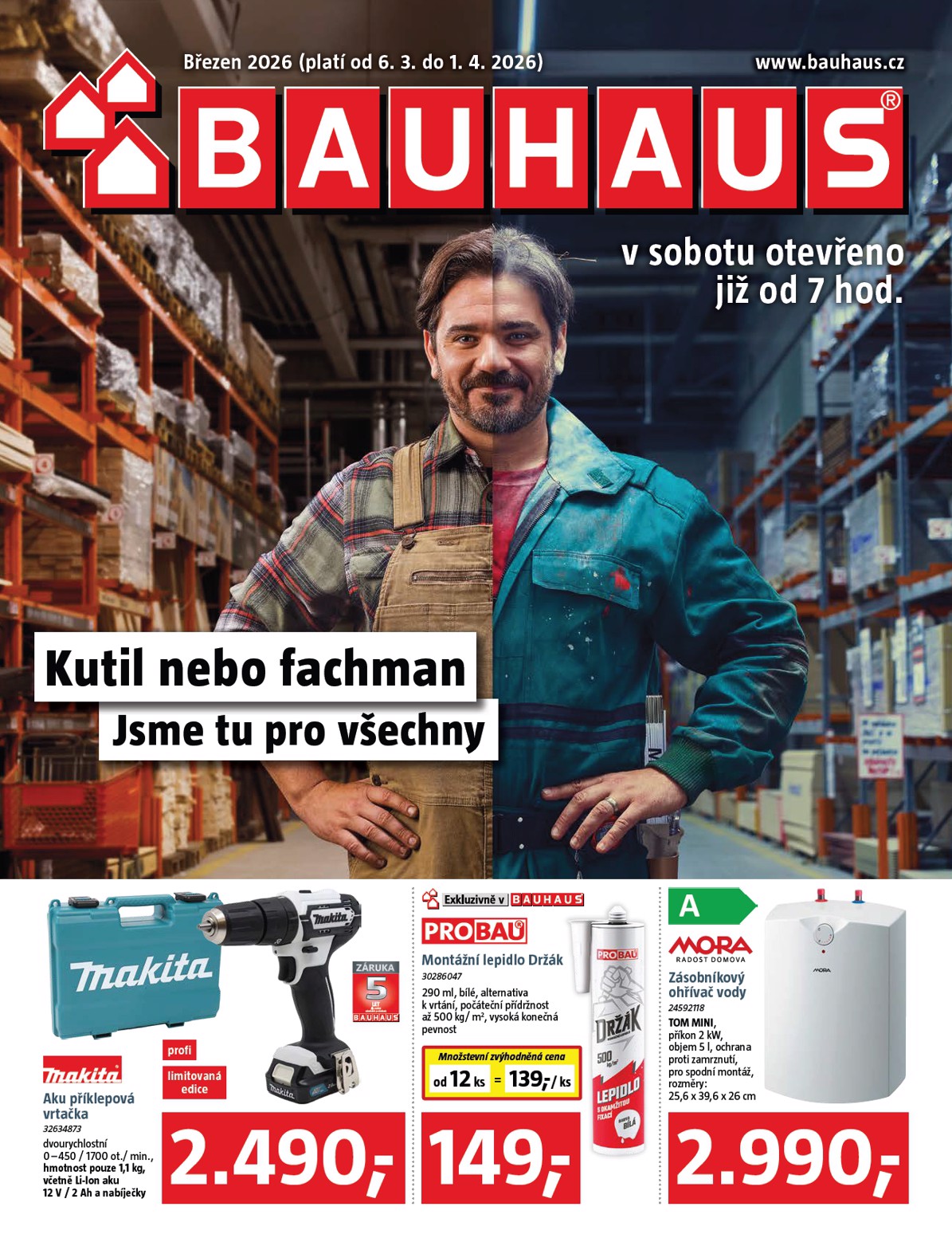 bauhaus - Bauhaus leták platný od pátku 06.03.2026 do středy 01.04.2026