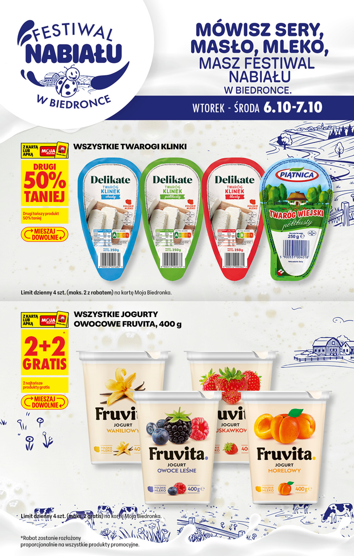 biedronka - Aktuální Biedronka - Festiwal nabiału leták platný od úterý 06.10.2026 do soboty 10.10.2026