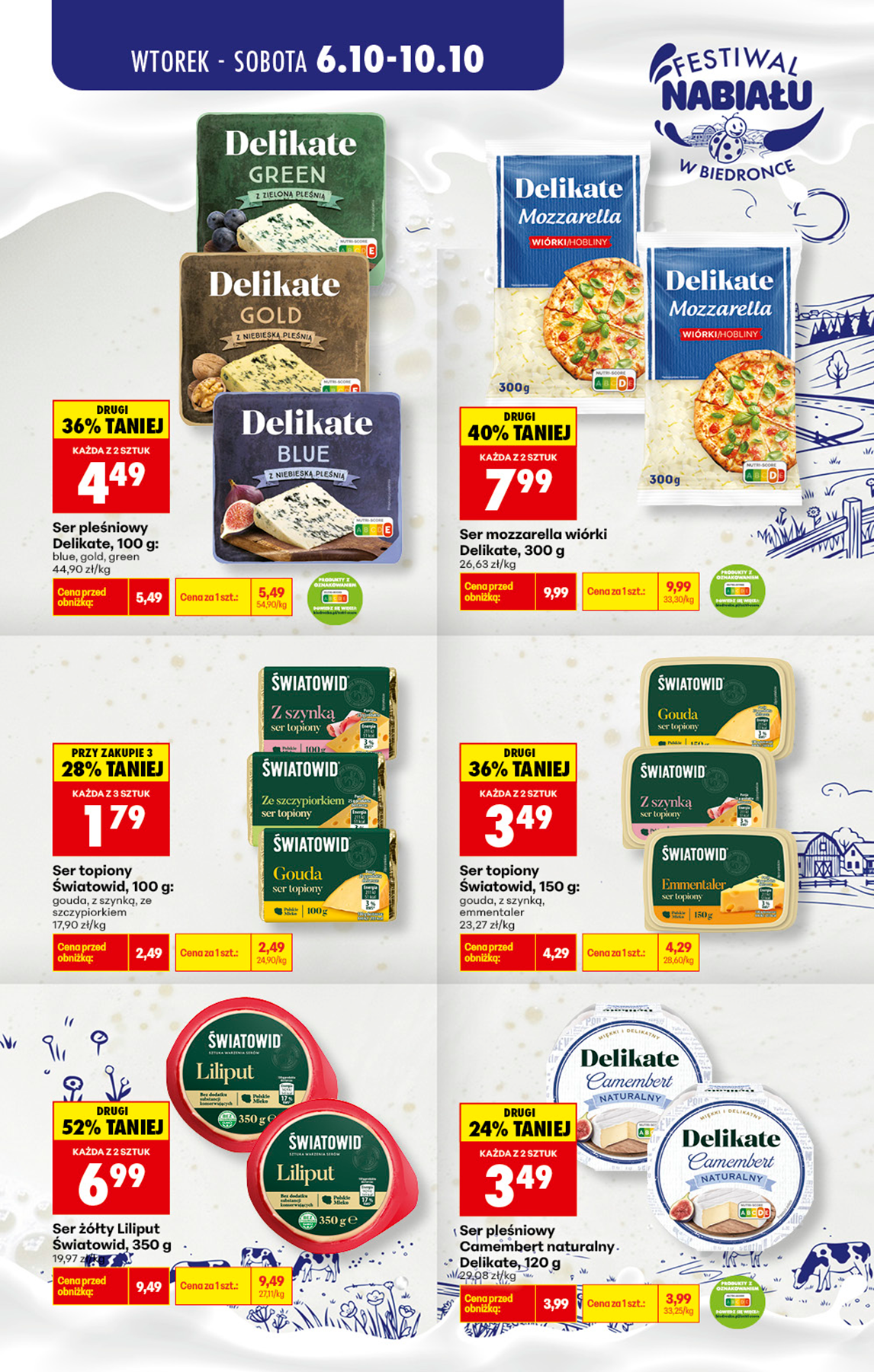 biedronka - Aktuální Biedronka - Festiwal nabiału leták platný od úterý 06.10.2026 do soboty 10.10.2026 - page: 6