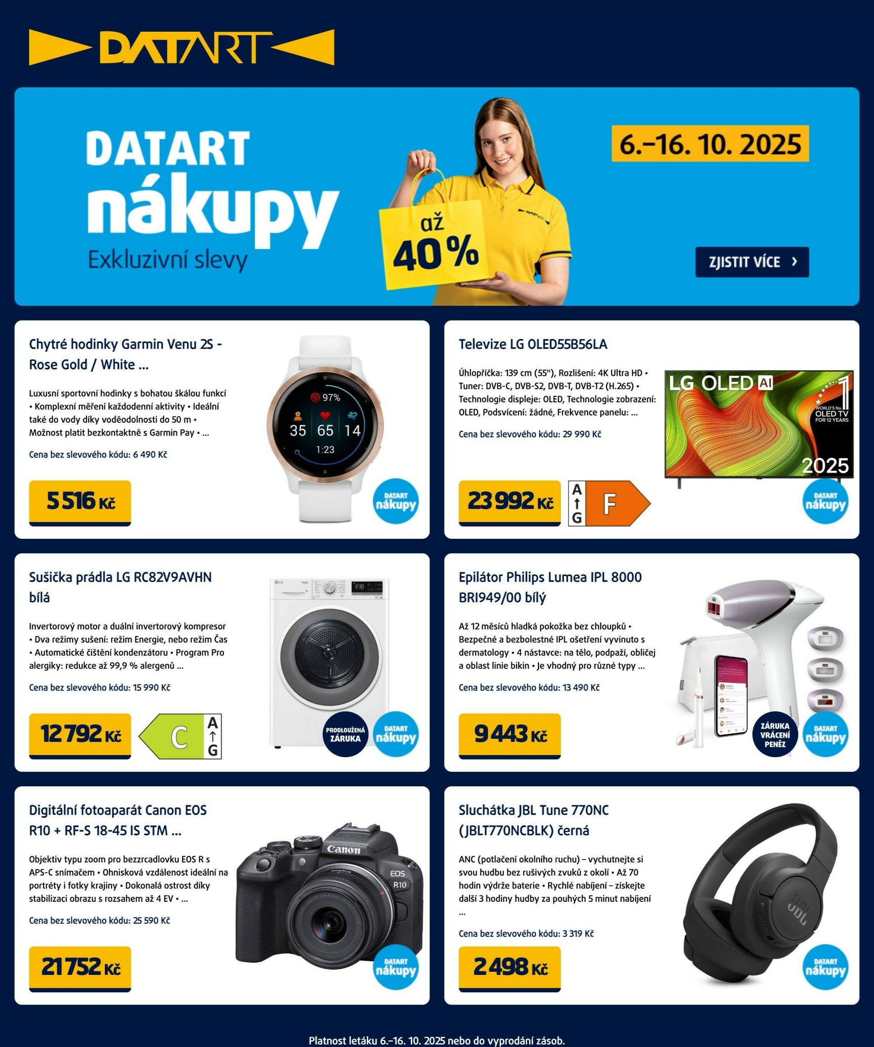 datart - Aktuální leták Datart od 06.10. do 16.10.