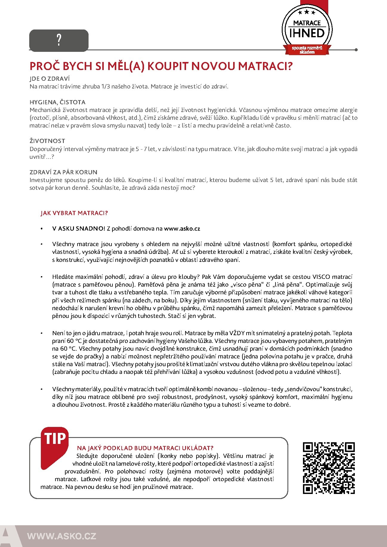 asko-nabytek - Aktuální ASKO NÁBYTEK - Matrace leták platný od středy 01.04.2026 do čtvrtka 31.12.2026 - page: 4