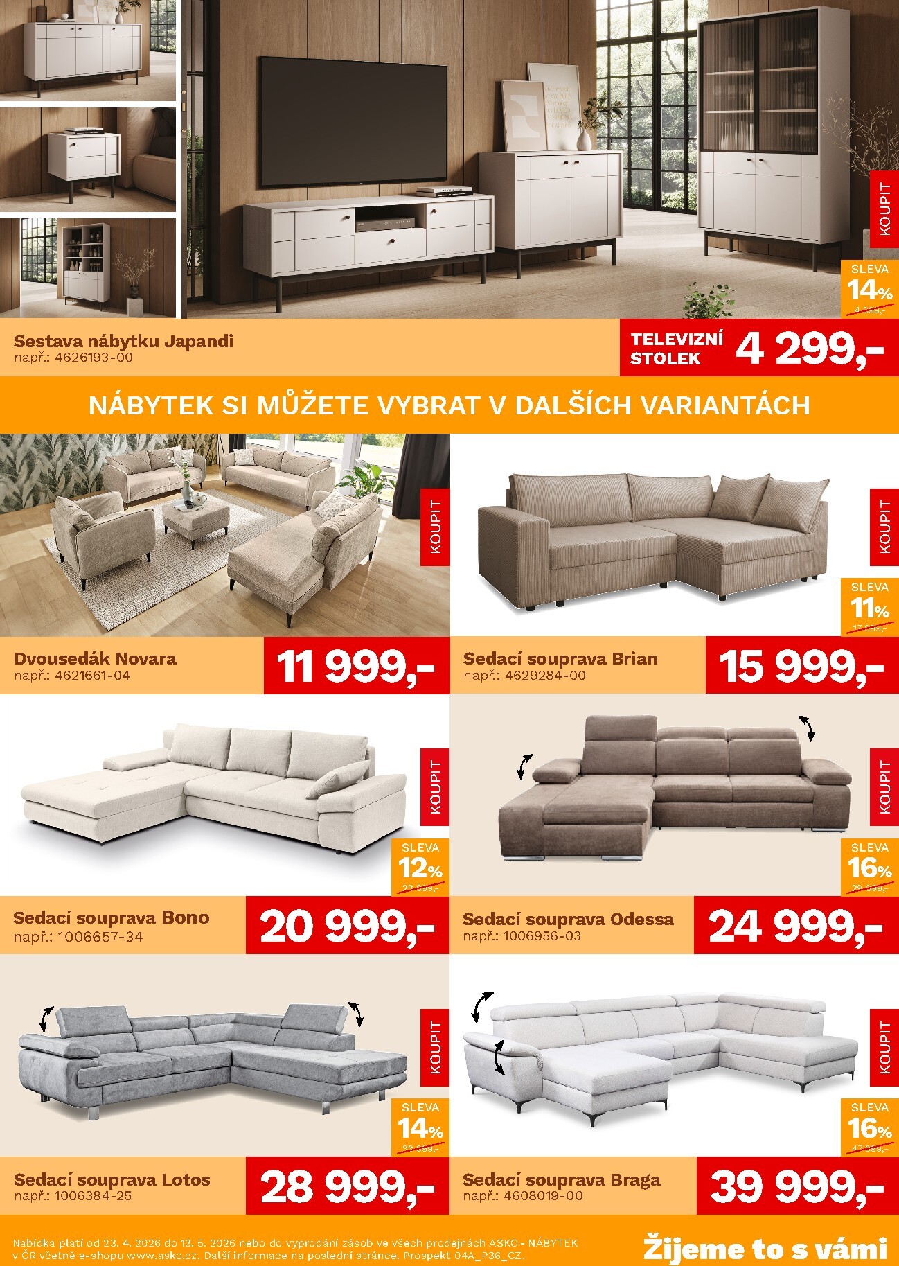 asko-nabytek - Aktuální ASKO NÁBYTEK - Akční nabídka leták platný od čtvrtka 23.04.2026 do středy 13.05.2026 - page: 2