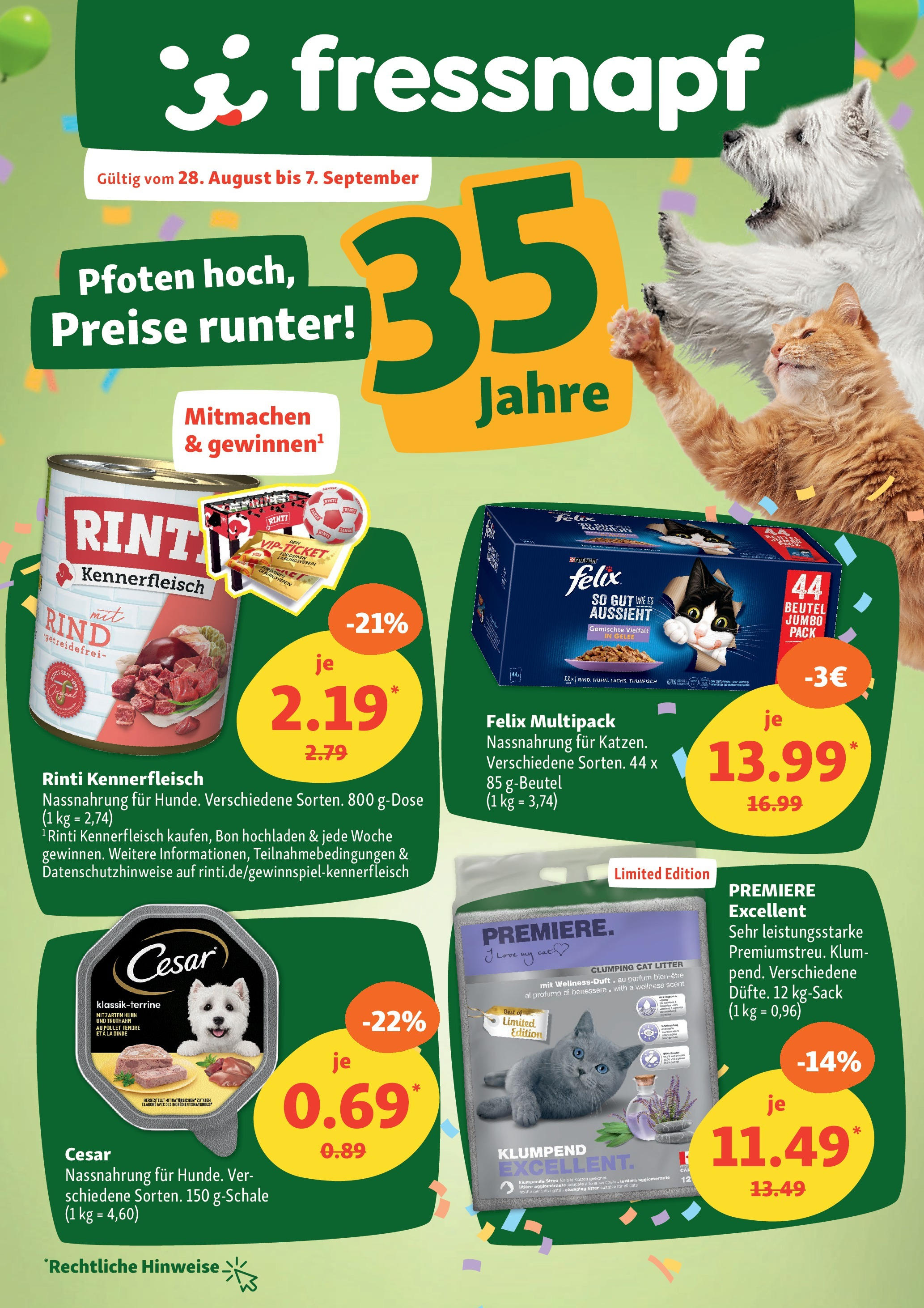fressnapf - Fressnapf-Prospekt gültig vom 28.08. bis 07.09. - page: 1