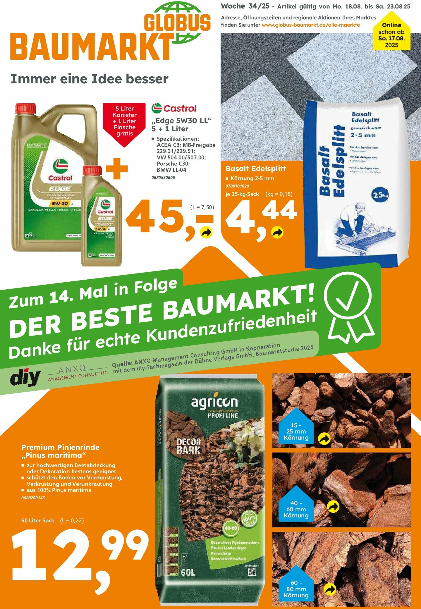 globus-baumarkt - Globus Baumarkt-Prospekt gültig vom 18.08. bis 23.08. - page: 1