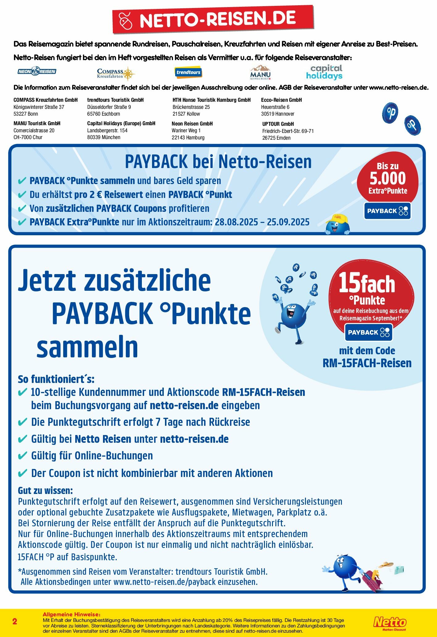 netto-marken-discount - Netto Marken Discount - Reisen-Prospekt gültig vom 28.08. bis 30.09. - page: 2