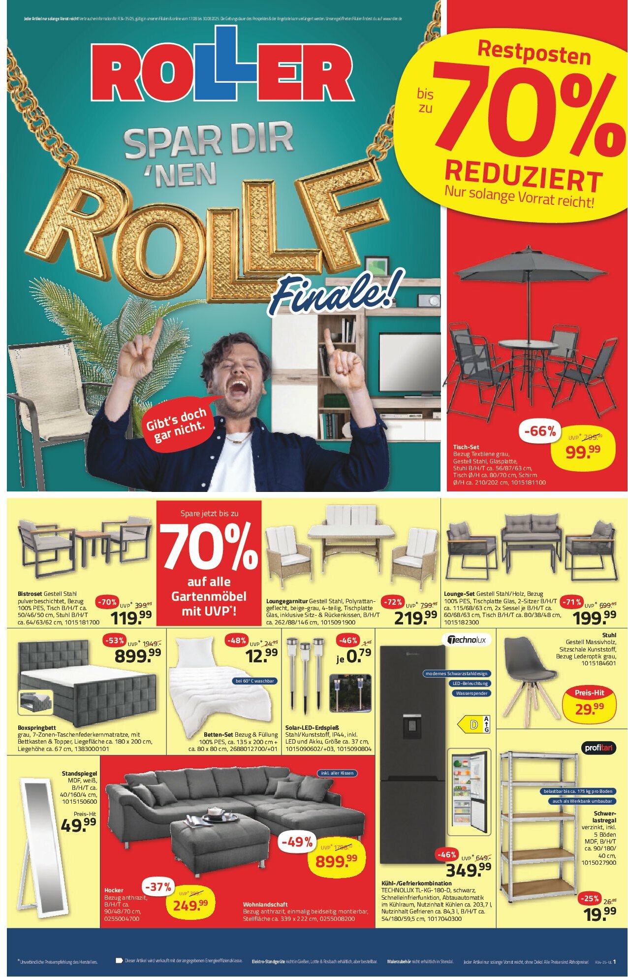 roller - ROLLER-Prospekt gültig vom 17.08. bis 30.08.