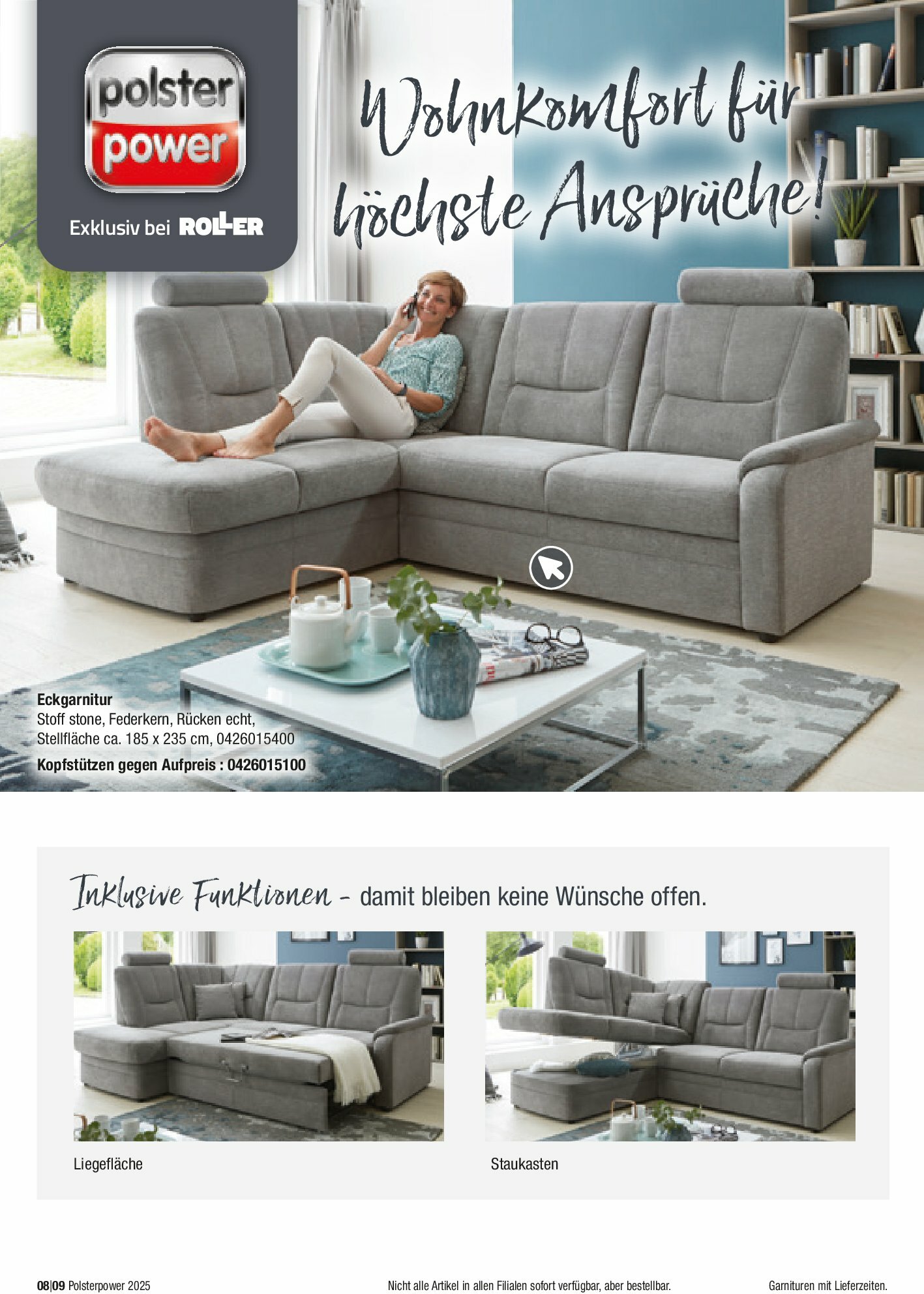 roller - ROLLER - Dein Traumsofa-Prospekt gültig vom 31.08. bis 31.12. - page: 8