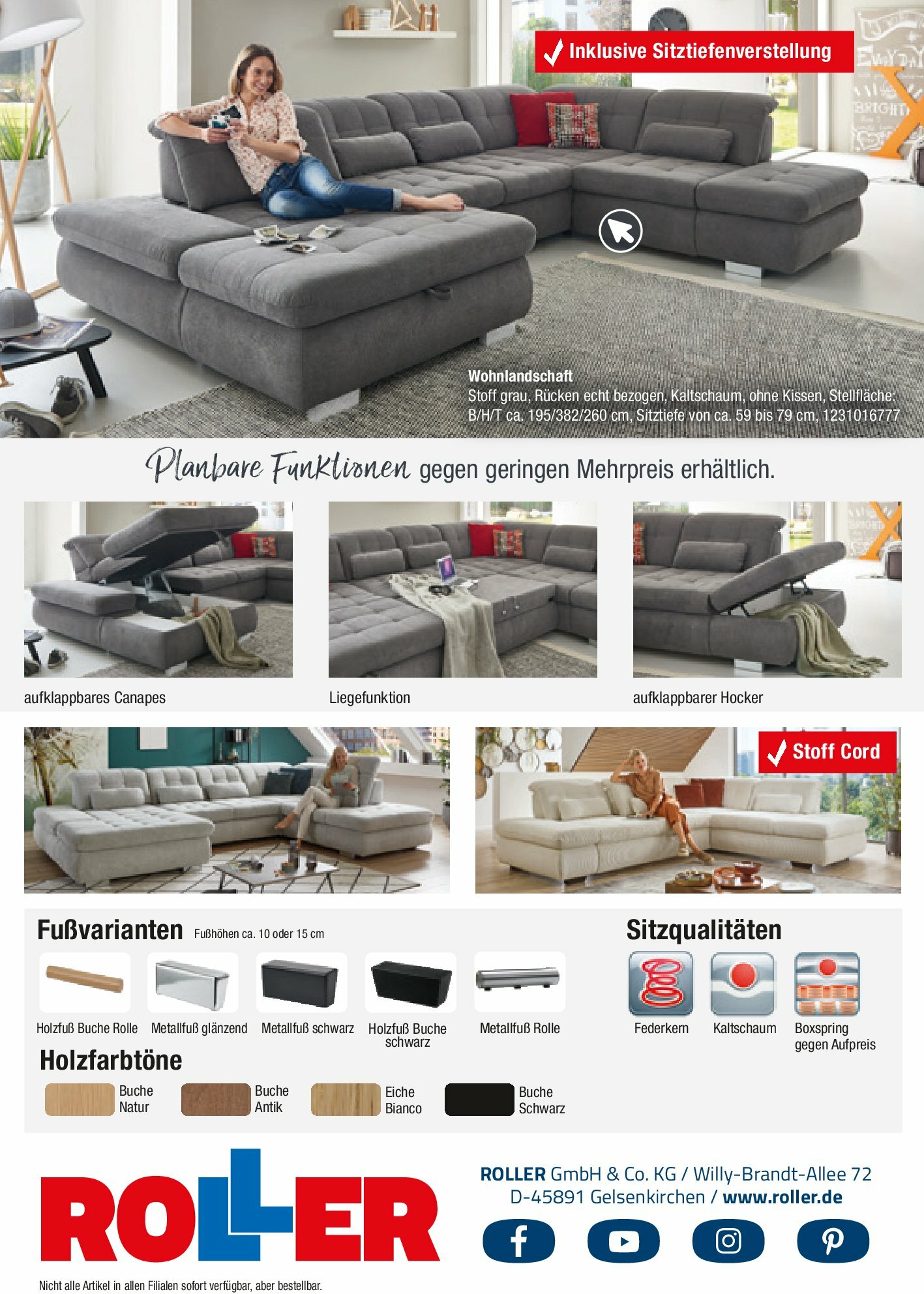 roller - ROLLER - Dein Traumsofa-Prospekt gültig vom 31.08. bis 31.12. - page: 20