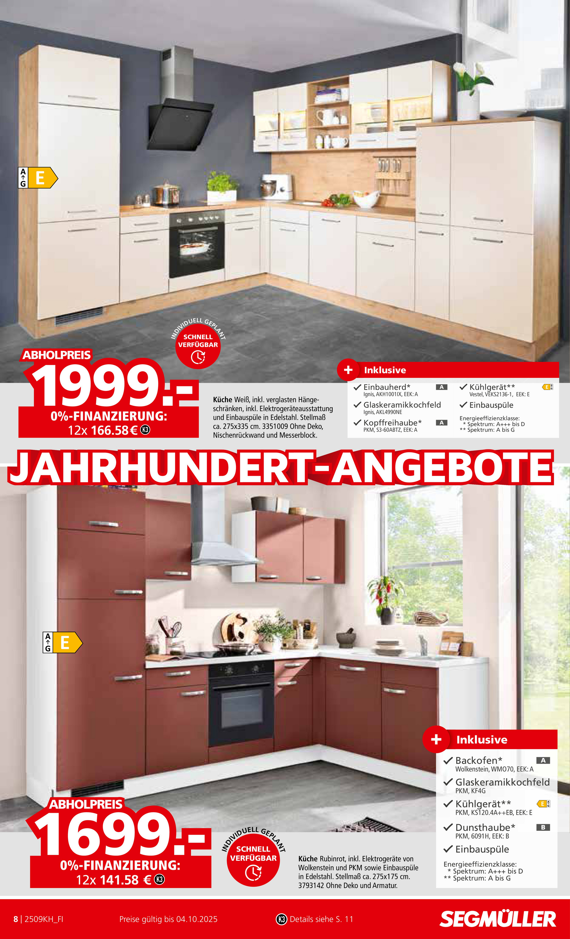 segmueller - SEGMÜLLER - Küchen Spezial-Prospekt gültig vom 30.08. bis 04.10. - page: 8