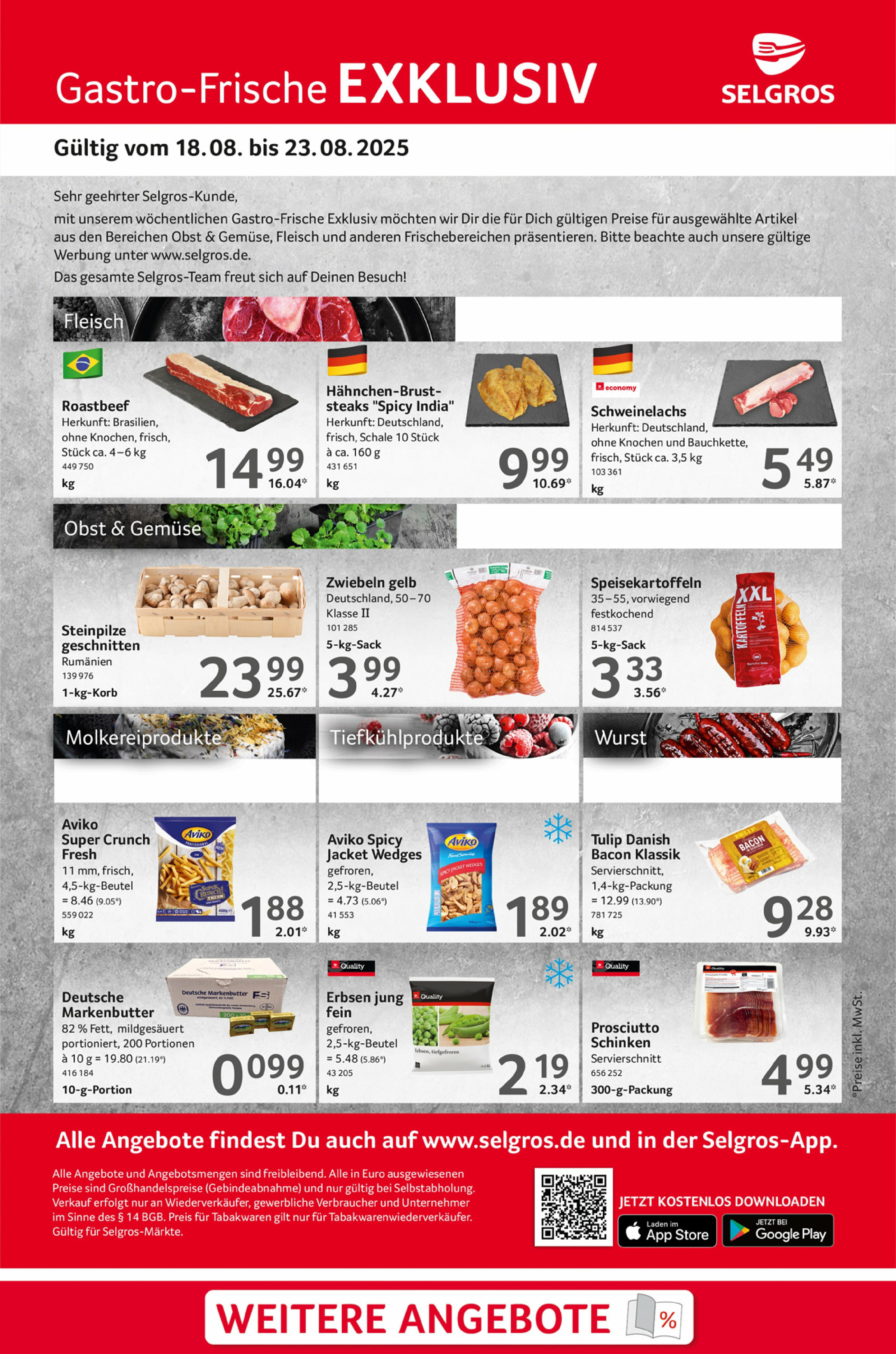 selgros - Selgros - Gastro Angebote-Prospekt gültig vom 18.08. bis 23.08.