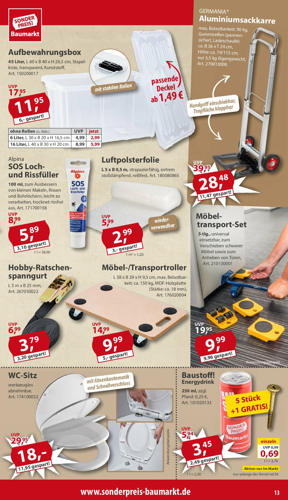 sonderpreis-baumarkt - Sonderpreis Baumarkt-Prospekt gültig vom 30.08. bis 05.09. - page: 13