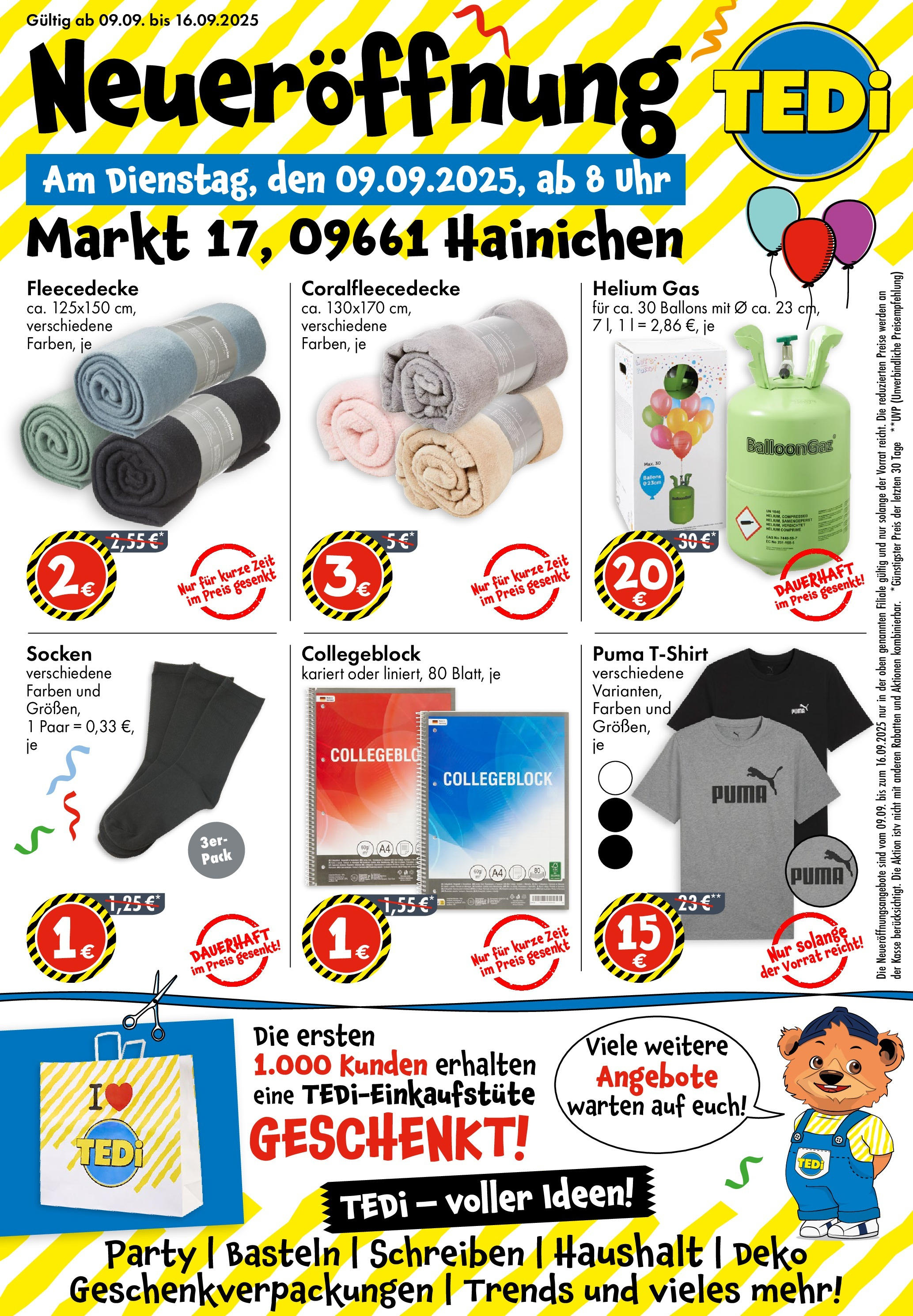 tedi - TEDi - Hainichen-Prospekt gültig vom 09.09. bis 16.09. - page: 1