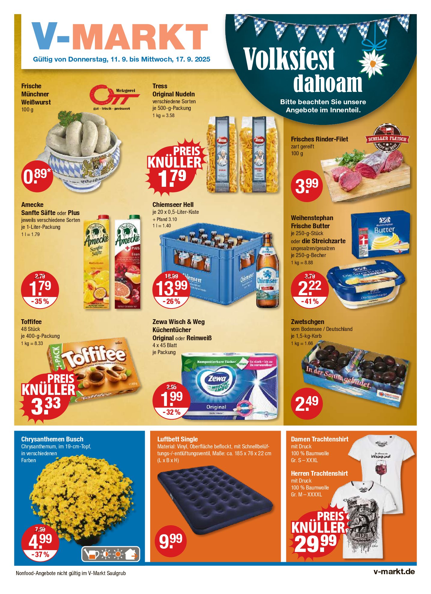 vmarkt - V-Markt - Hallertau / Oberpfalz-Prospekt gültig vom 11.09. bis 17.09.