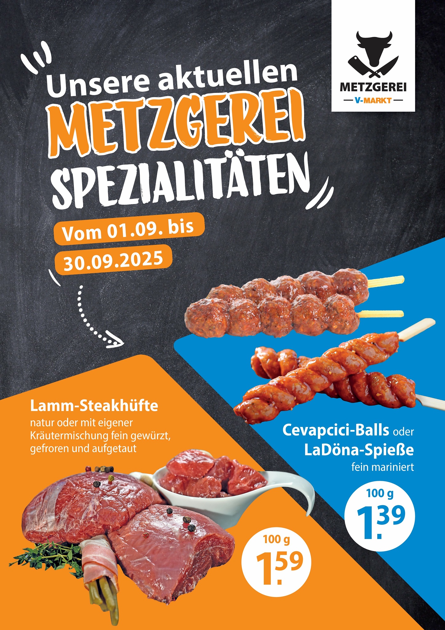 vmarkt - V-Markt - Metzgerei-Spezialitäten-Prospekt gültig vom 01.09. bis 30.09.