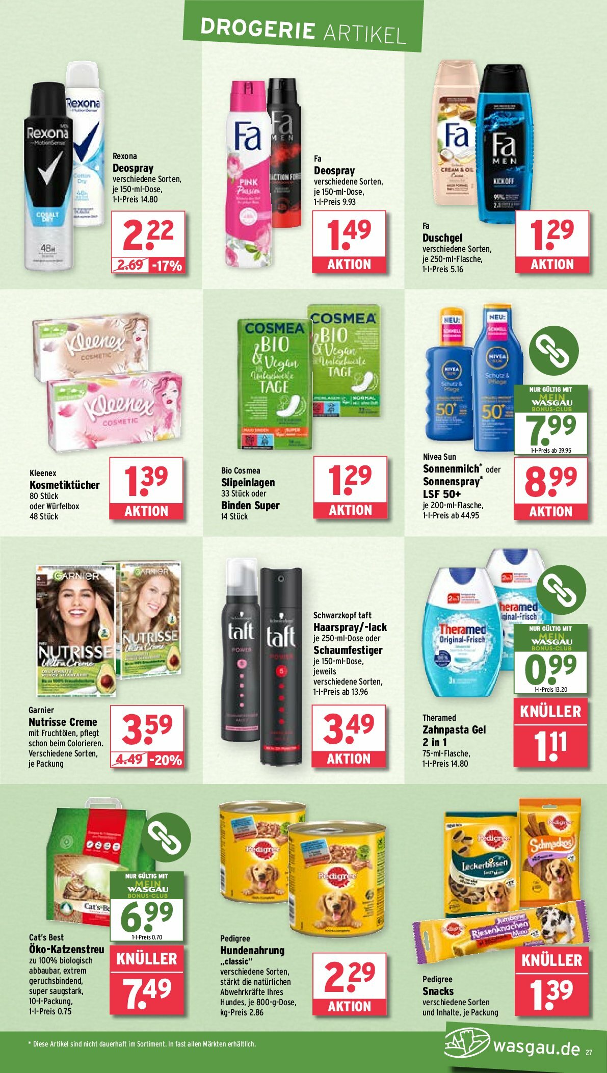 wasgau - Wasgau-Prospekt gültig vom 18.08. bis 23.08. - page: 27