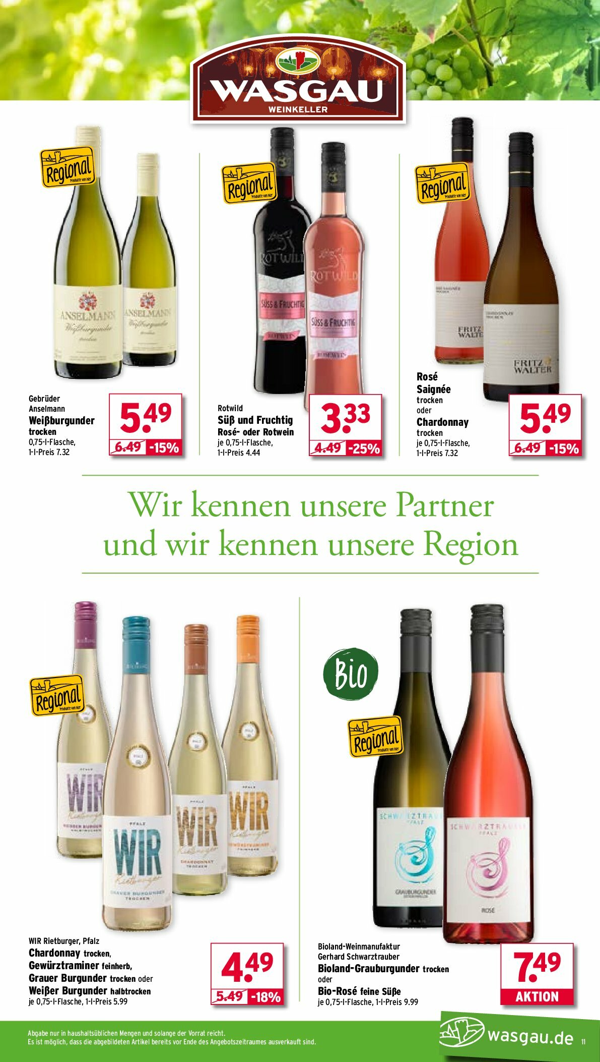 wasgau - Wasgau-Prospekt gültig vom 01.09. bis 06.09. - page: 11