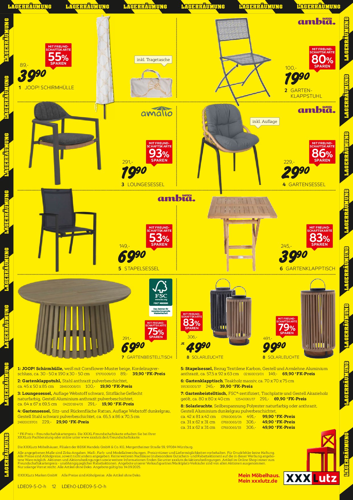 xxxlutz - XXXlutz - Gartenmöbelabverkauf-Prospekt gültig vom 01.09. bis 14.09. - page: 12