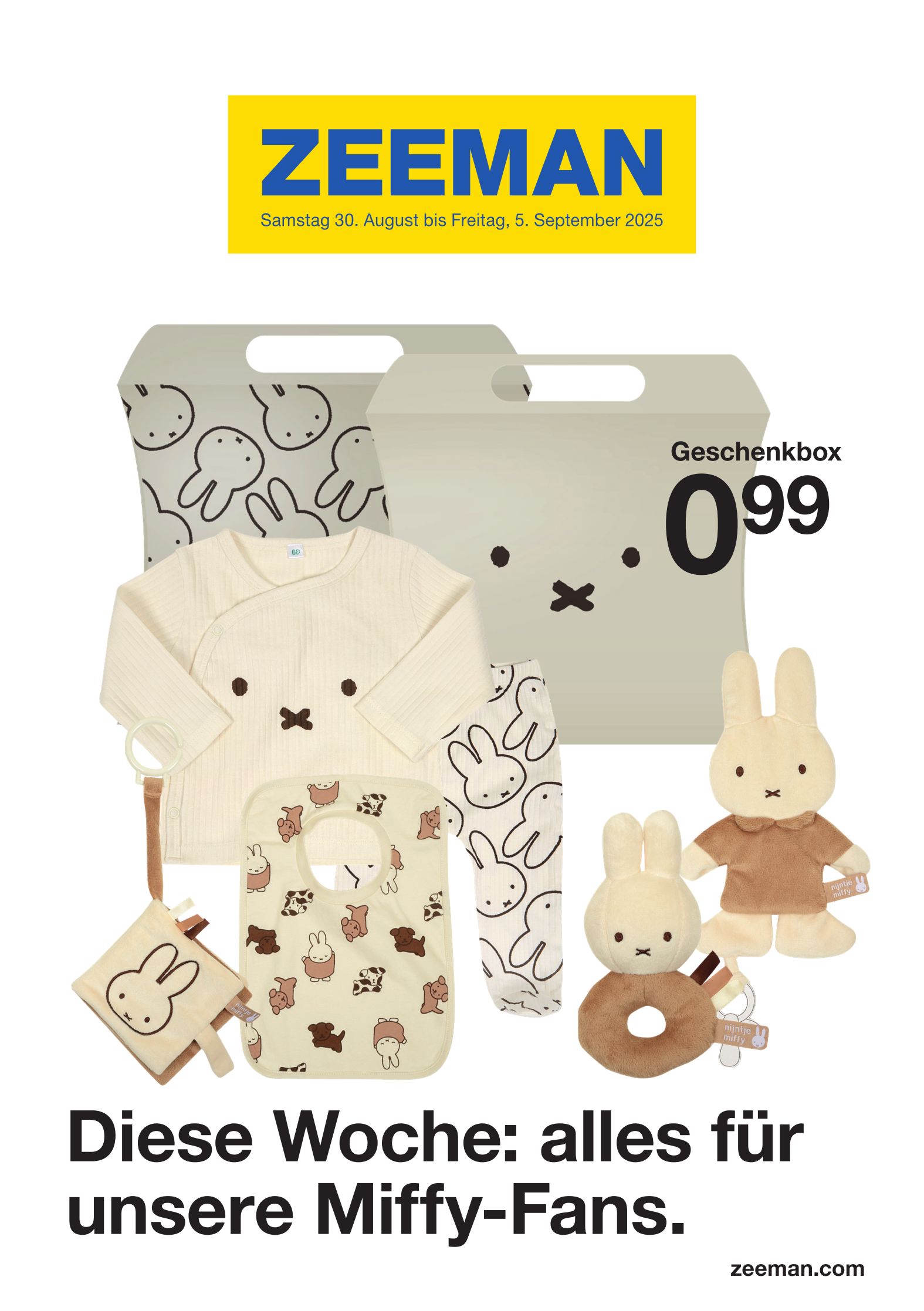 zeeman - Zeeman - Miffy-Prospekt gültig vom 30.08. bis 05.09. - page: 1