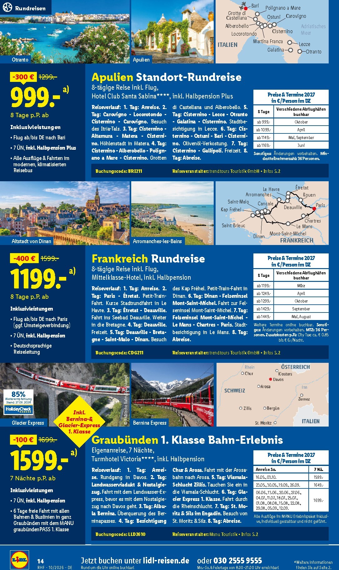 lidl - Lidl - Reise-Highlights Prospekt – von Mittwoch 30.09.2026 bis Samstag 31.10.2026 - page: 14
