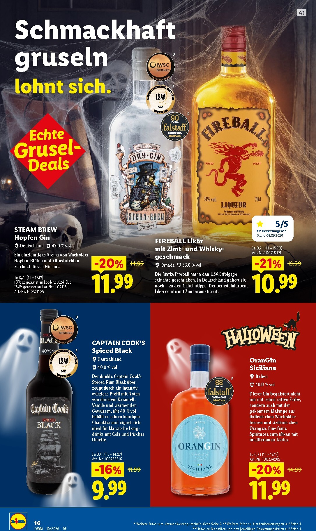 lidl - Lidl - Wein & Spirituosen Prospekt – von Donnerstag 01.10.2026 bis Samstag 31.10.2026 - page: 16