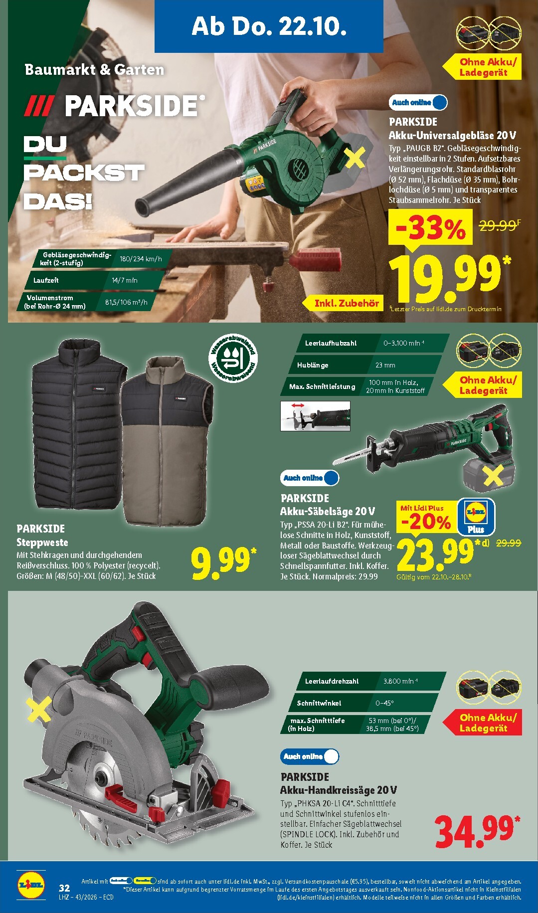 lidl - Lidl - Angebot der Woche Prospekt nächste Woche – von Montag 19.10.2026 bis Samstag 24.10.2026 - page: 20