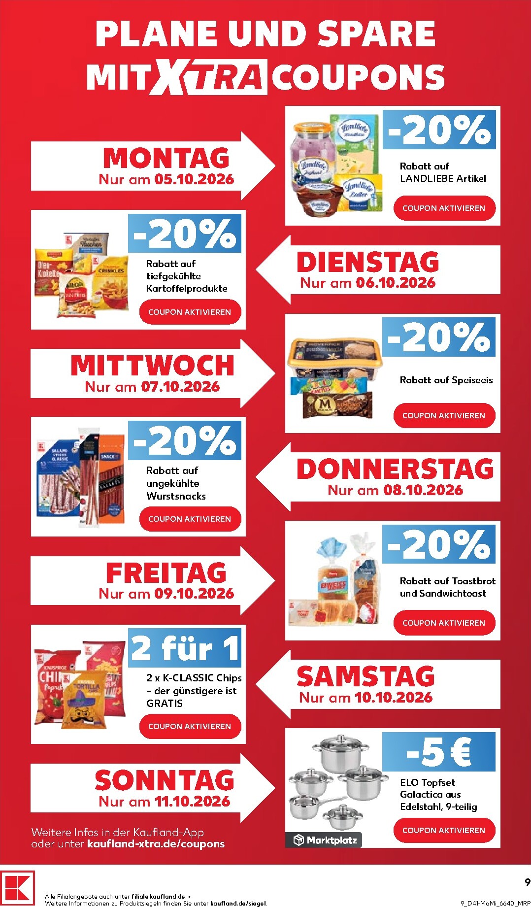 kaufland - Kaufland Německo - Richtig Sparen Zum Wochenstart Prospekt nächste Woche – von Montag 05.10.2026 bis Mittwoch 07.10.2026 - page: 9