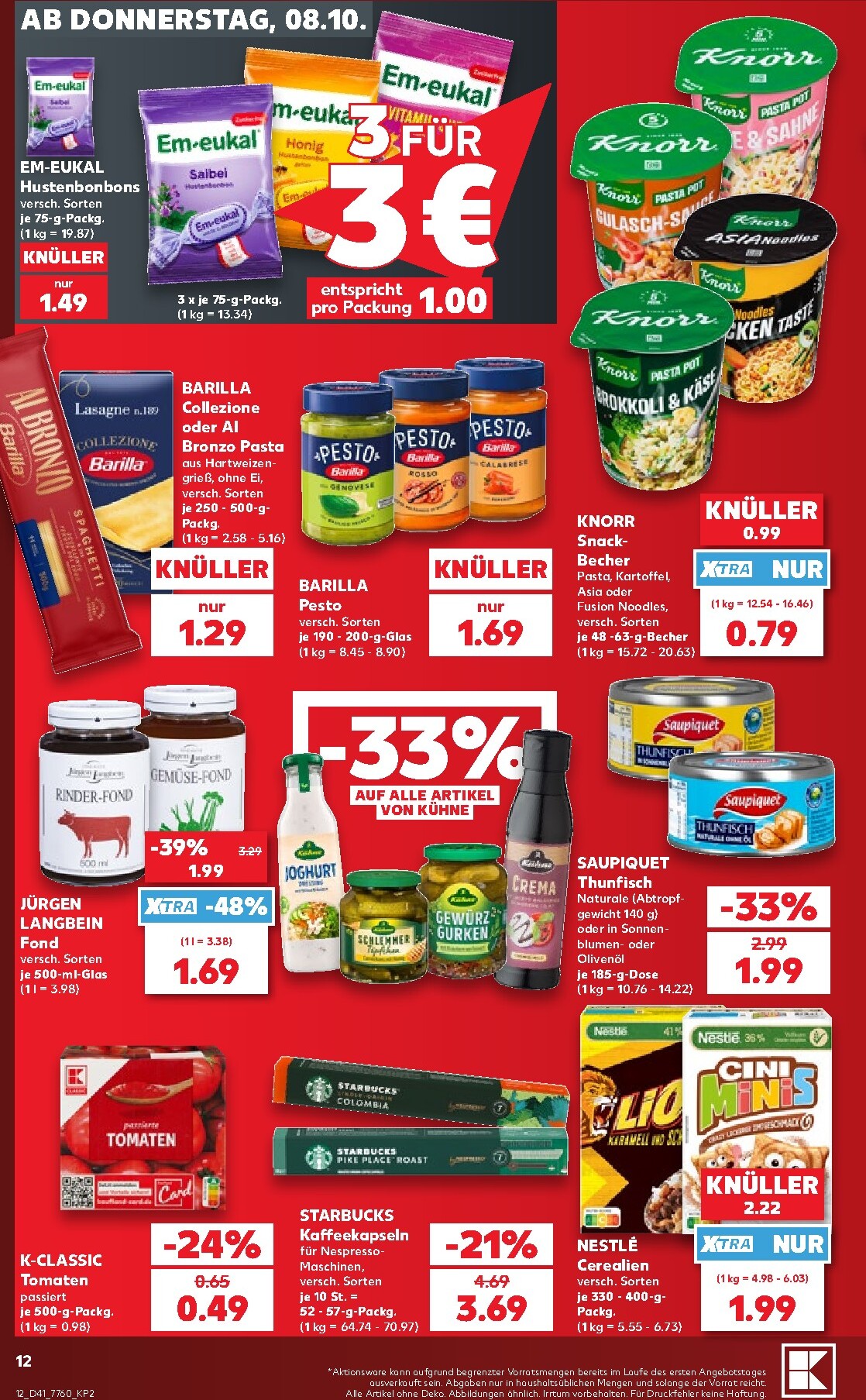 kaufland - Kaufland Prospekt nächste Woche – von Donnerstag 08.10.2026 bis Mittwoch 14.10.2026 - page: 12