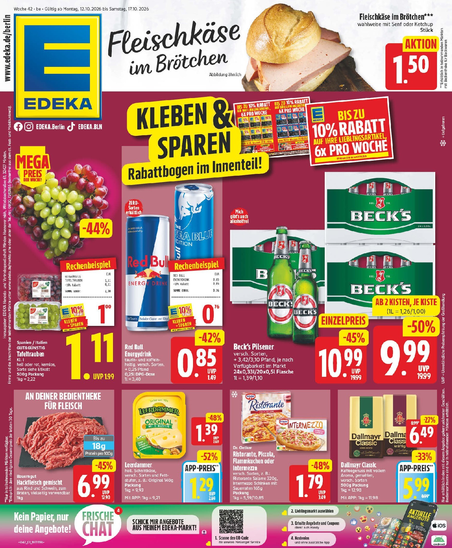 edeka - Edeka Prospekt nächste Woche – von Montag 12.10.2026 bis Samstag 17.10.2026