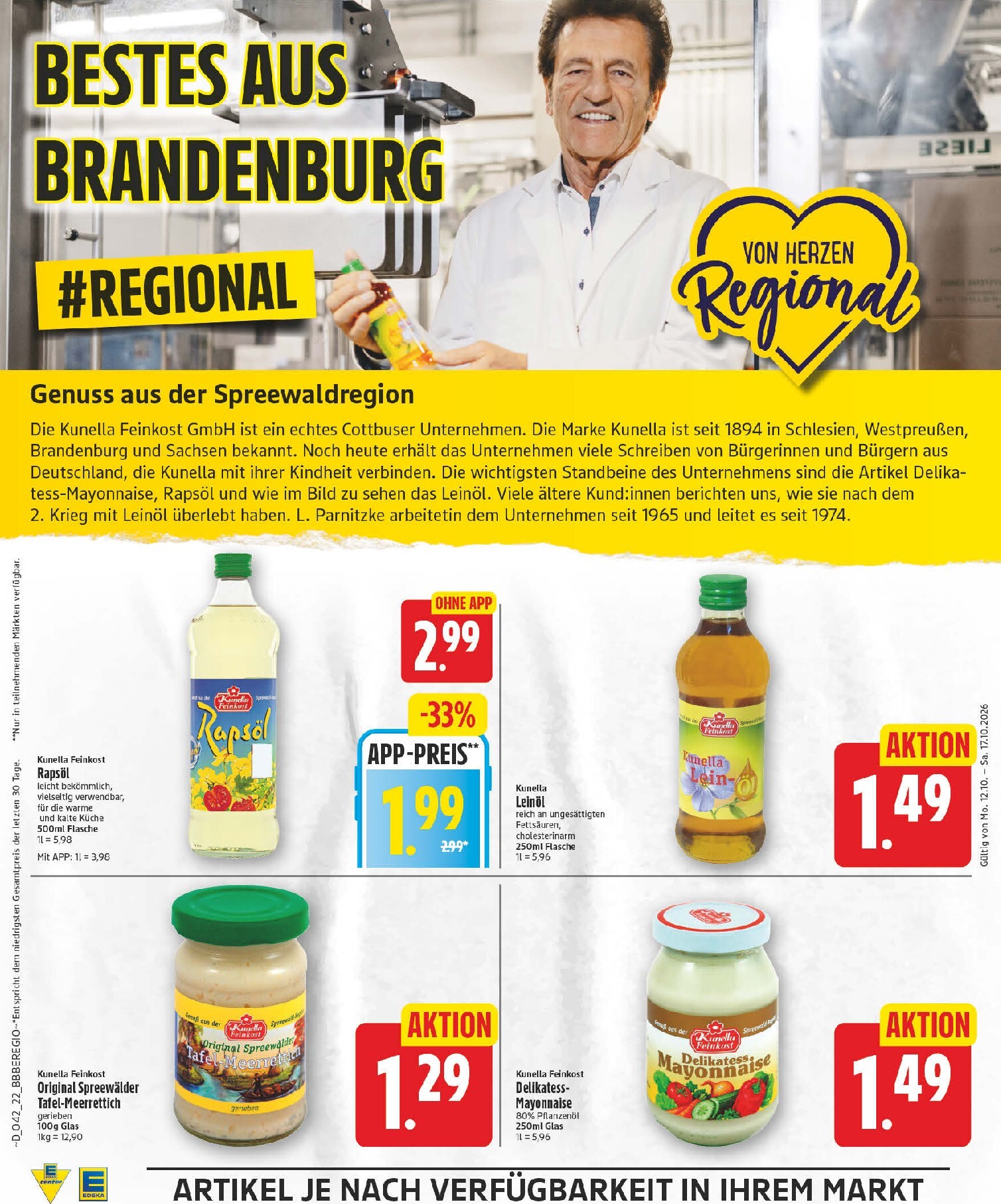edeka - Edeka Prospekt nächste Woche – von Montag 12.10.2026 bis Samstag 17.10.2026 - page: 22