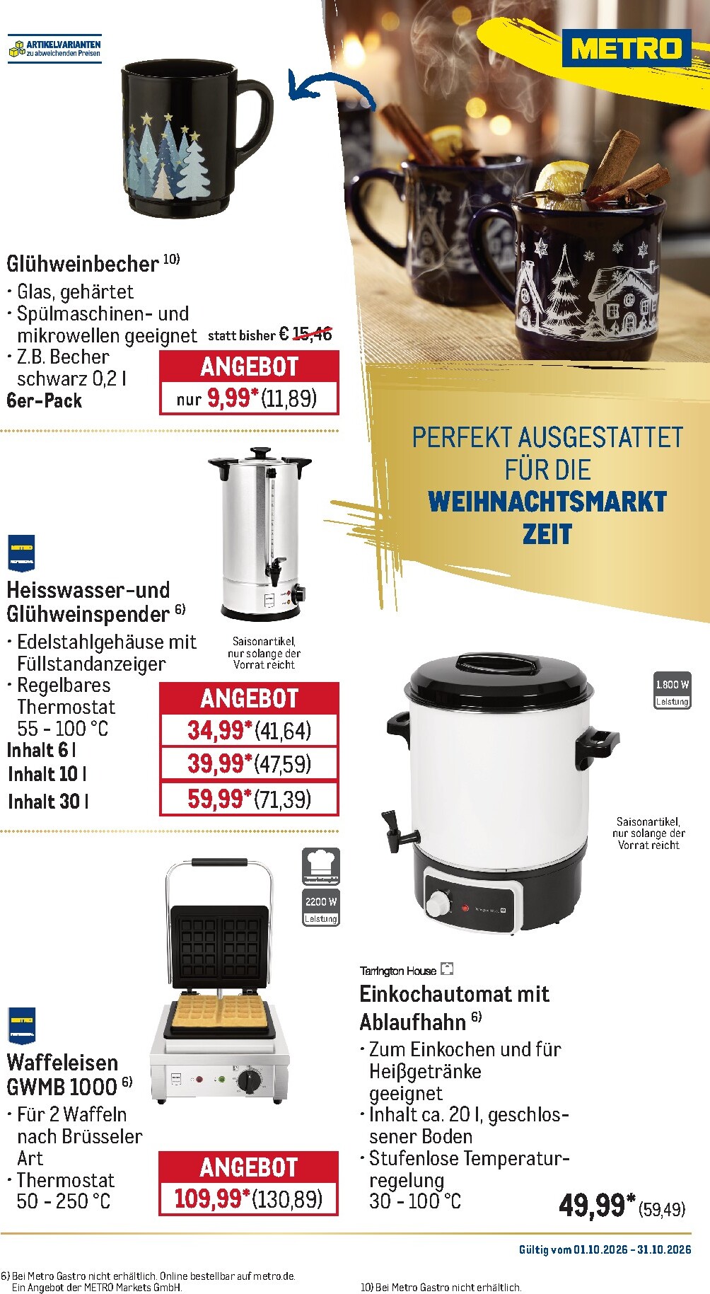 metro - Metro - Monats-Menü Prospekt – von Donnerstag 01.10.2026 bis Samstag 31.10.2026 - page: 8