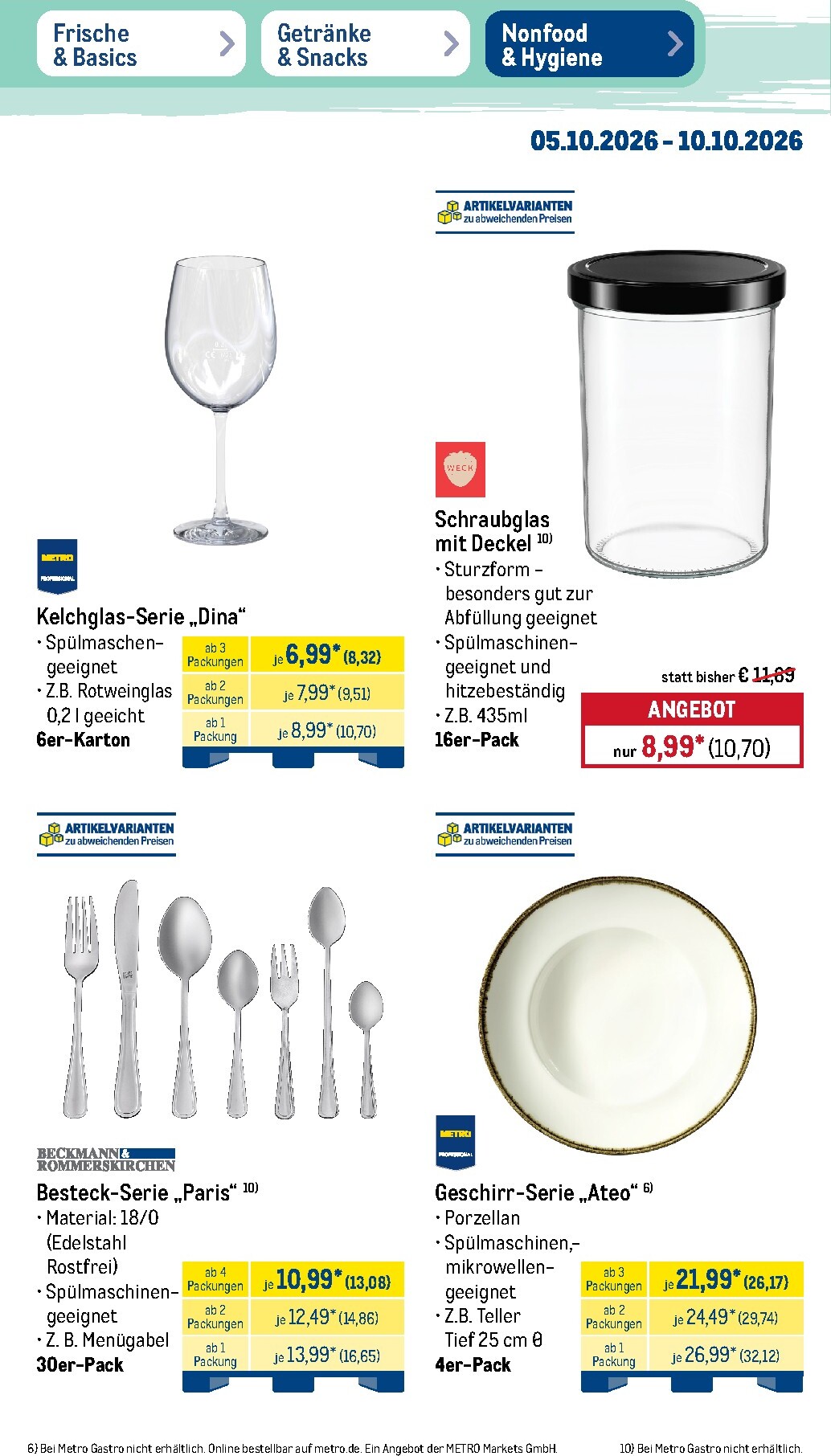 metro - Metro - NonFood Prospekt – von Montag 05.10.2026 bis Samstag 10.10.2026 - page: 8