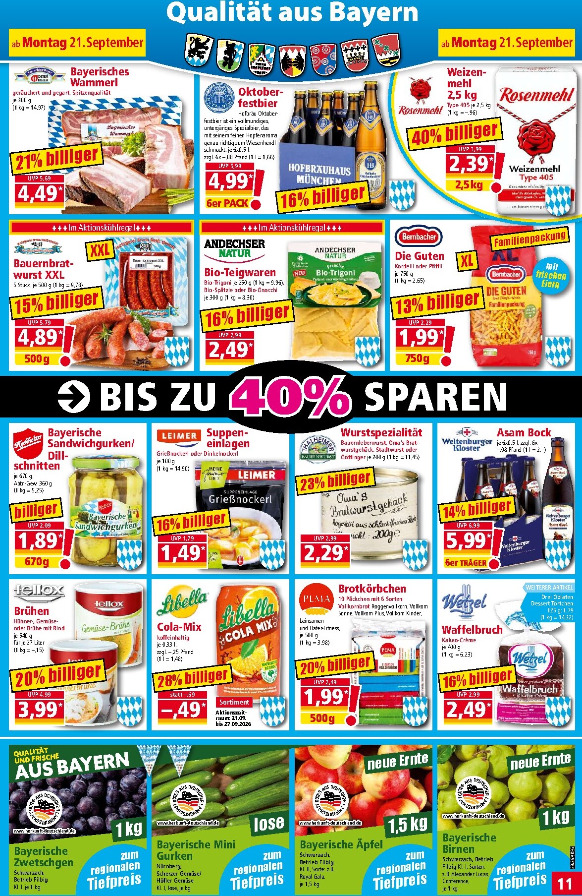 norma - Norma Prospekt – von Montag 21.09.2026 bis Samstag 26.09.2026 - page: 11
