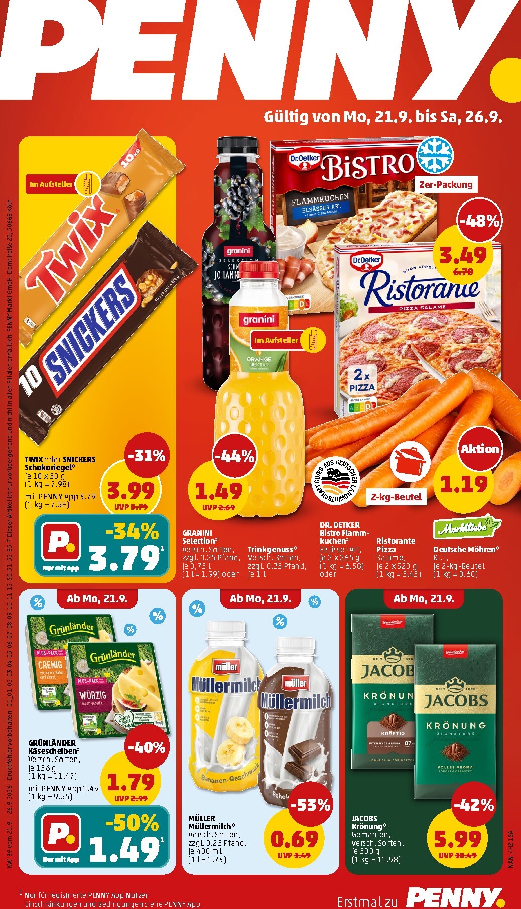 penny - PENNY Prospekt nächste Woche – von Montag 21.09.2026 bis Samstag 26.09.2026