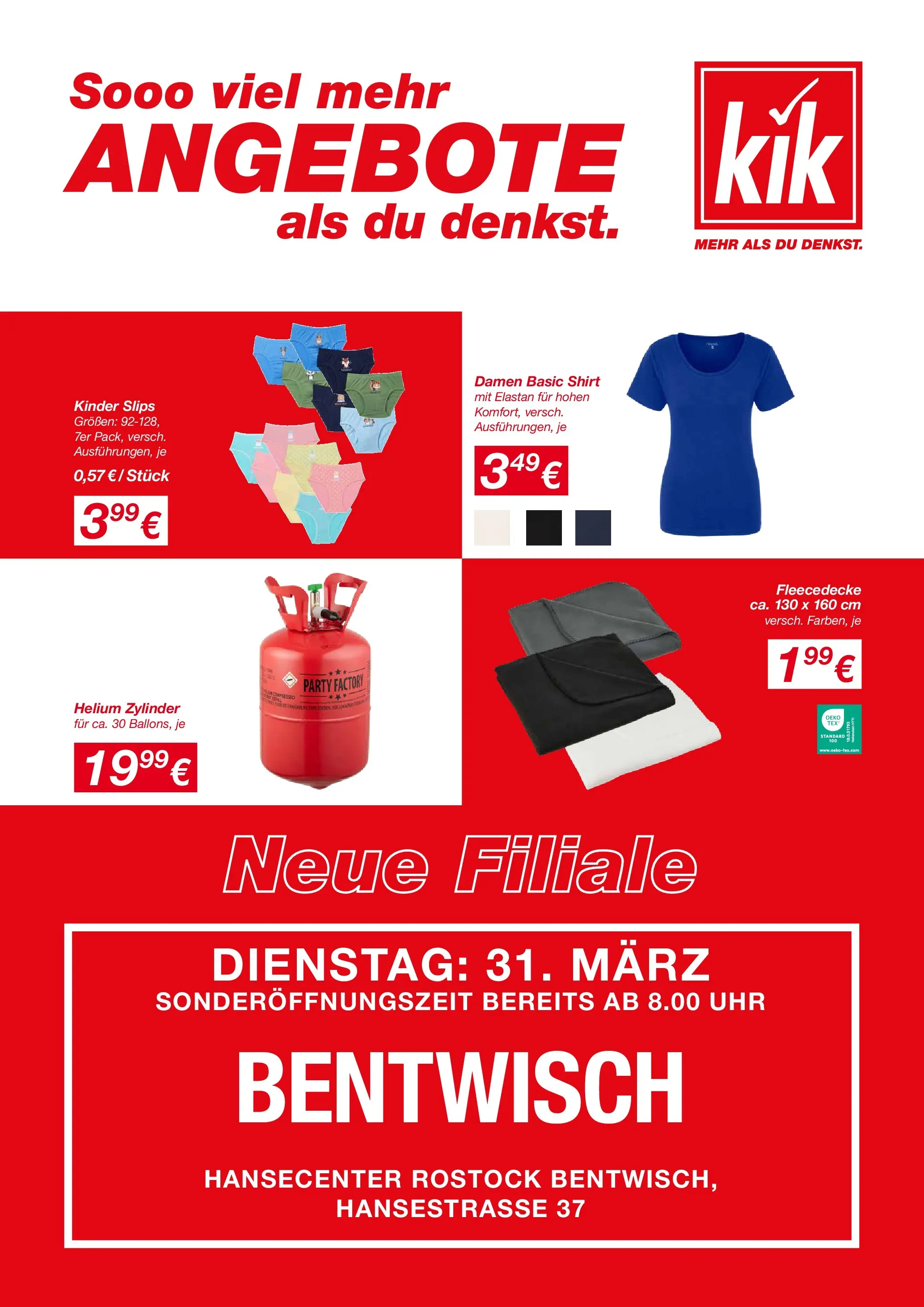 kik - KiK - Neueröffnung in Bentwisch-Prospekt gültig vom 27.03.2026 bis 31.03.2026