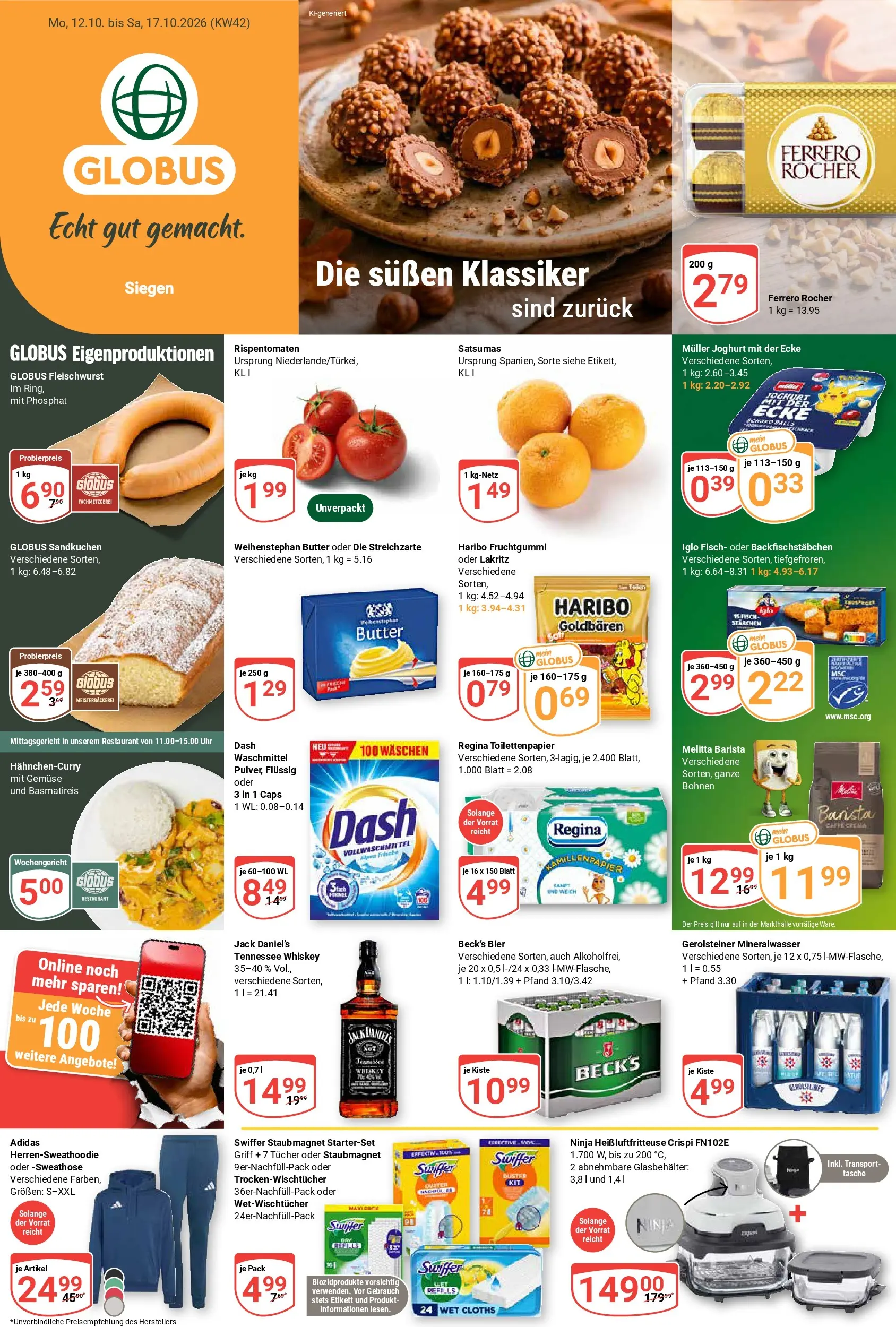 globus - Globus - Siegen Prospekt nächste Woche – von Montag 12.10.2026 bis Samstag 17.10.2026