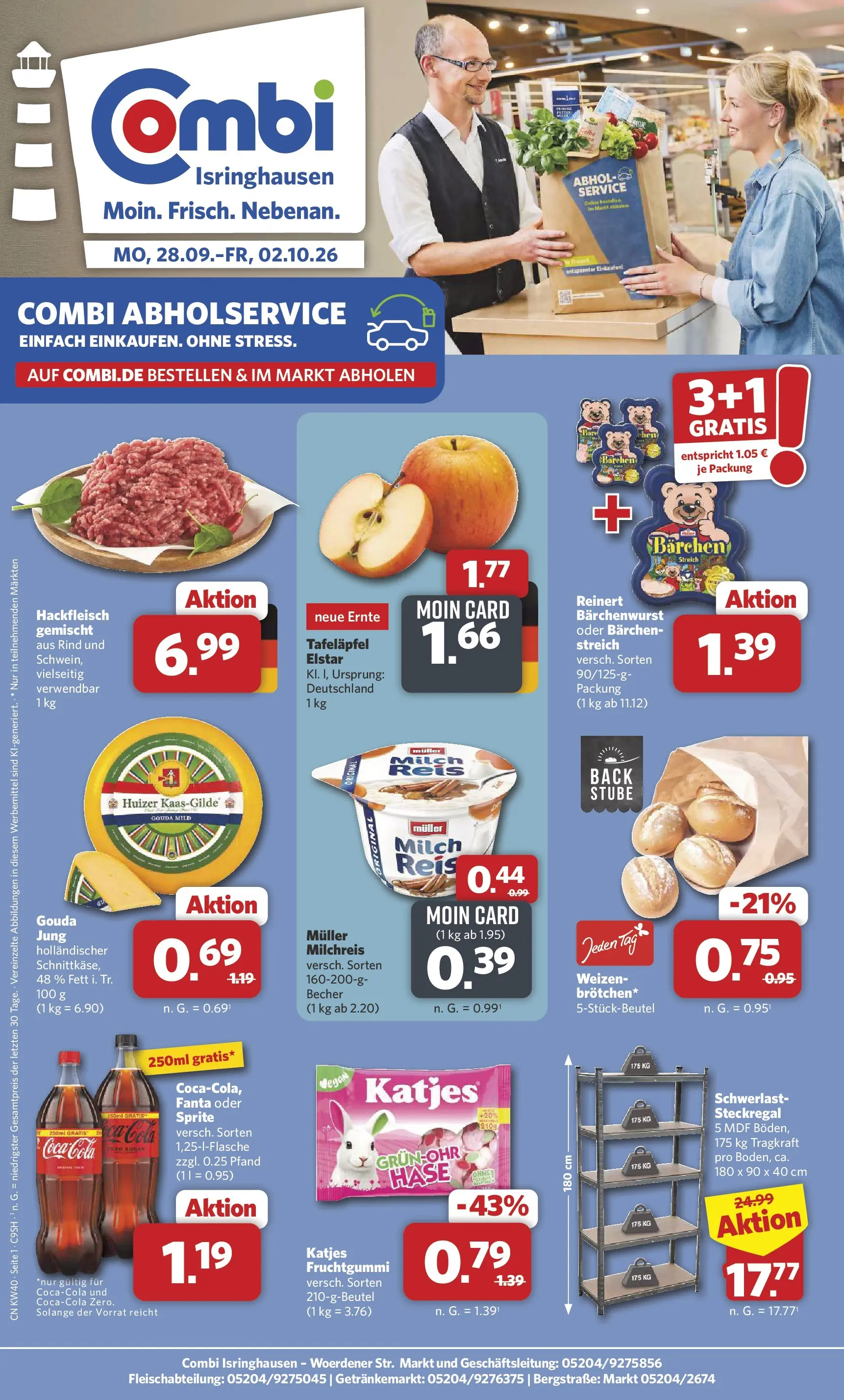 combi - Combi - Isringhausen Prospekt – von Montag 28.09.2026 bis Freitag 02.10.2026