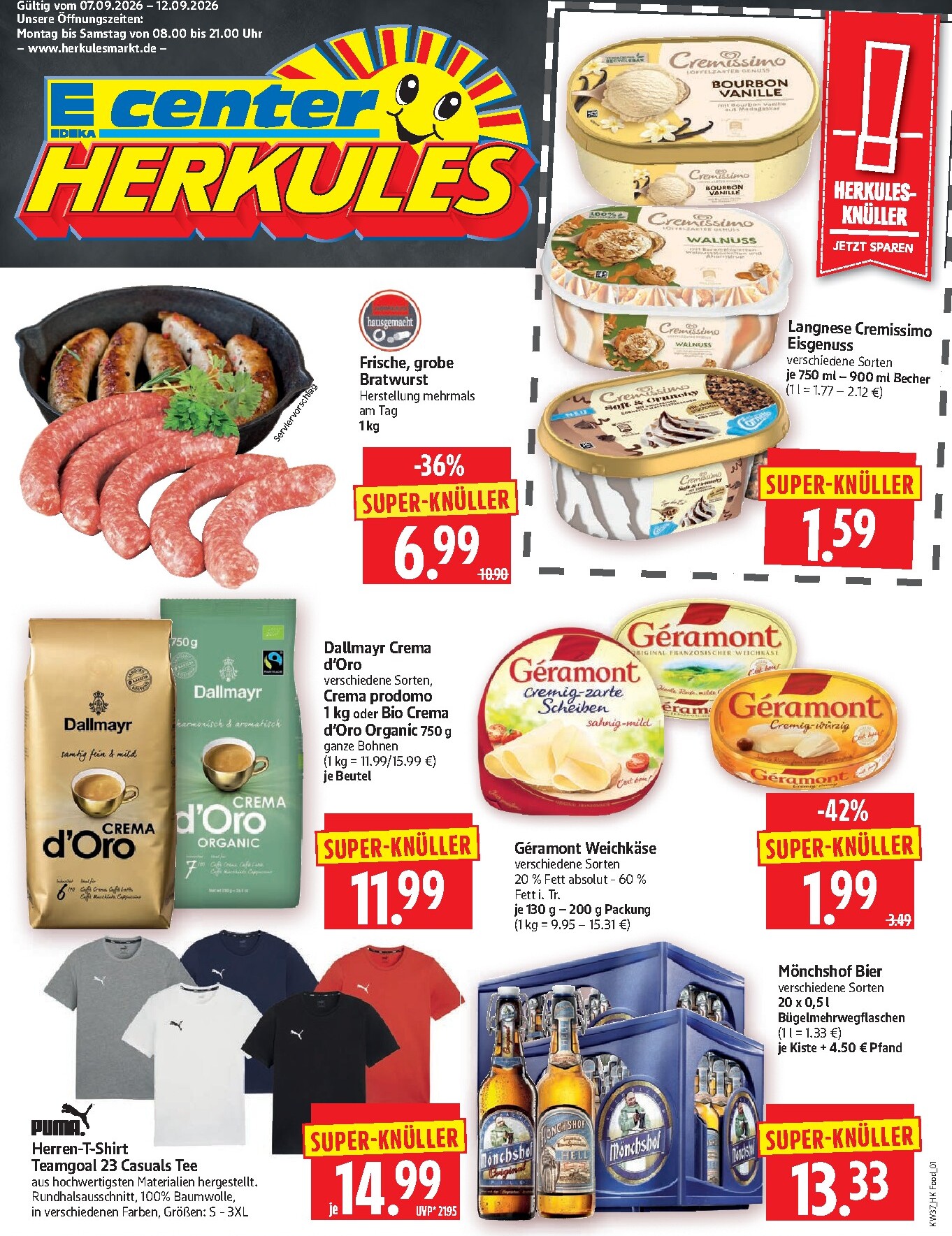 herkules - Herkules Prospekt nächste Woche – von Montag 07.09.2026 bis Samstag 12.09.2026