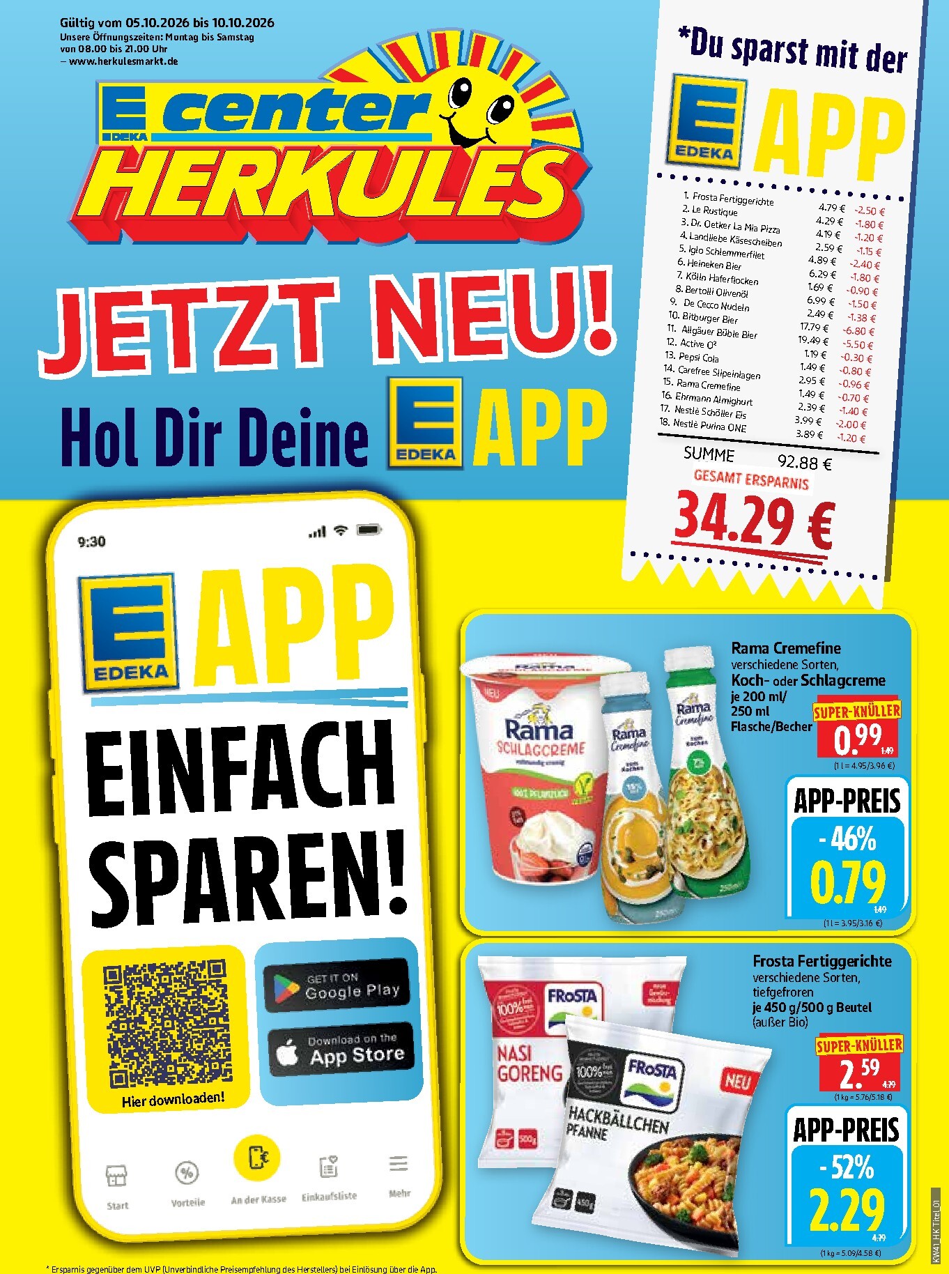 herkules - Herkules Prospekt nächste Woche – von Montag 05.10.2026 bis Samstag 10.10.2026 - page: 1