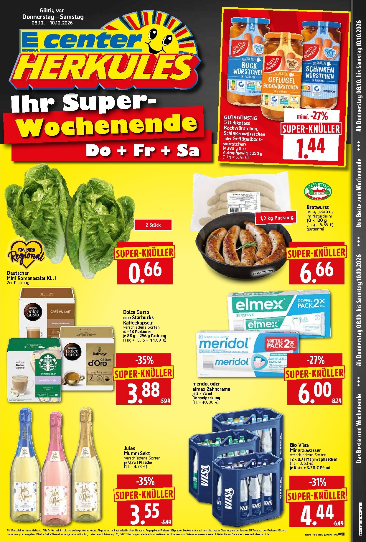 herkules - Herkules - Sonderbeilage Prospekt nächste Woche – von Donnerstag 08.10.2026 bis Samstag 10.10.2026