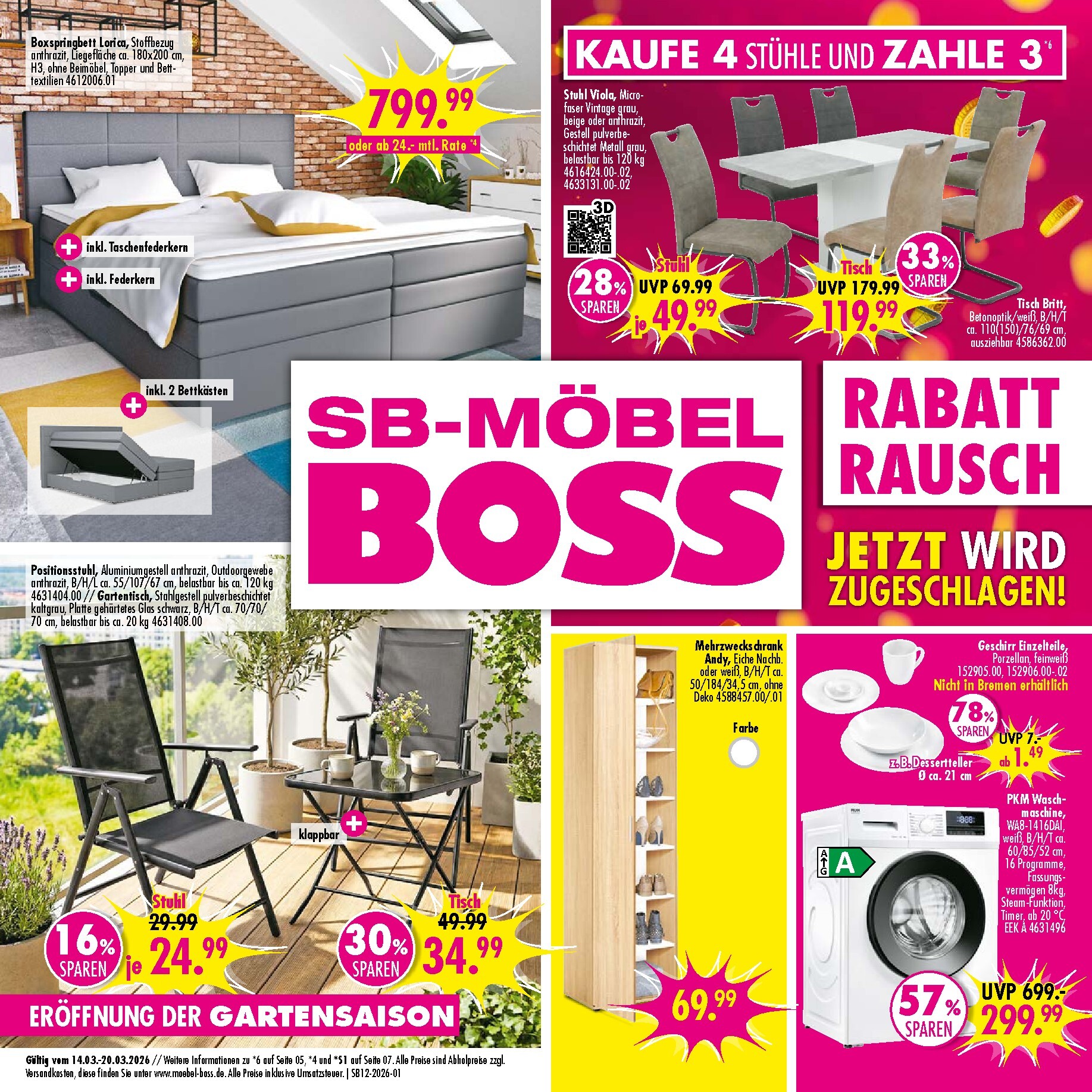 moebel-boss - SB Möbel BOSS-Prospekt gültig vom 14.03.2026 bis 20.03.2026