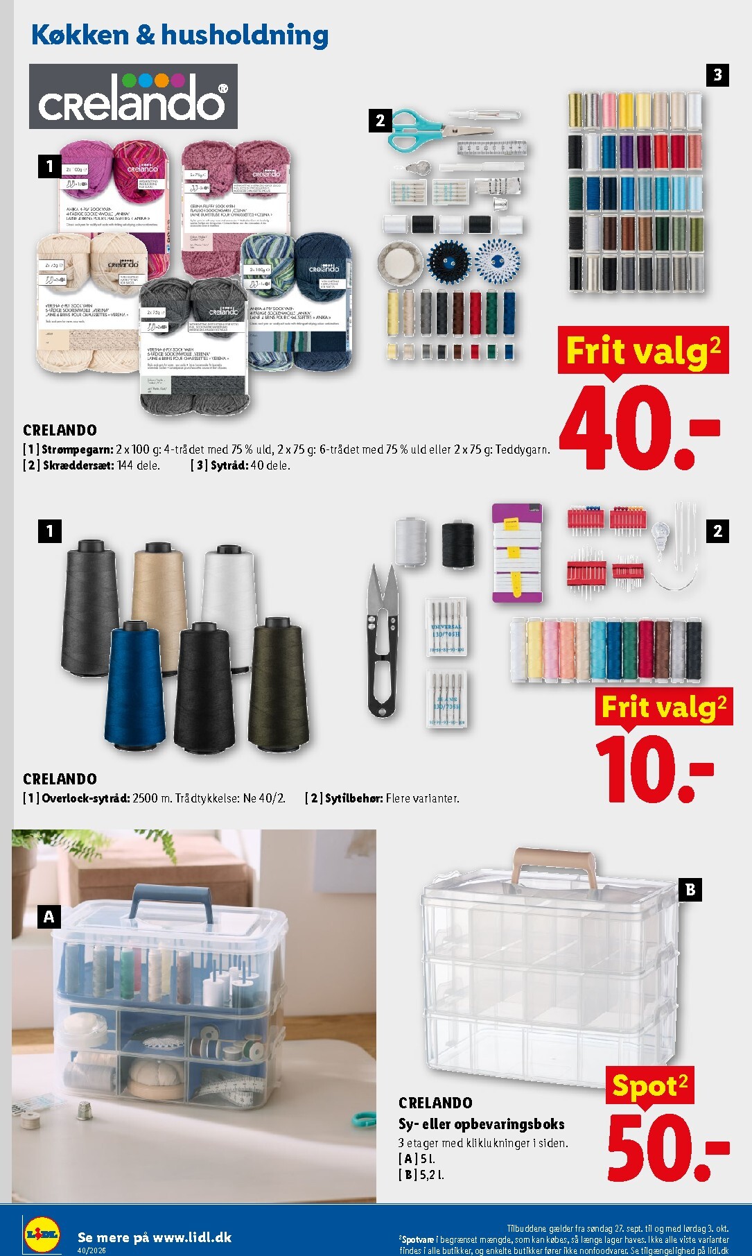 lidl - Aktuel Lidl tilbudsavis fra søndag, 27.09.2026 til lørdag, 03.10.2026 - page: 40