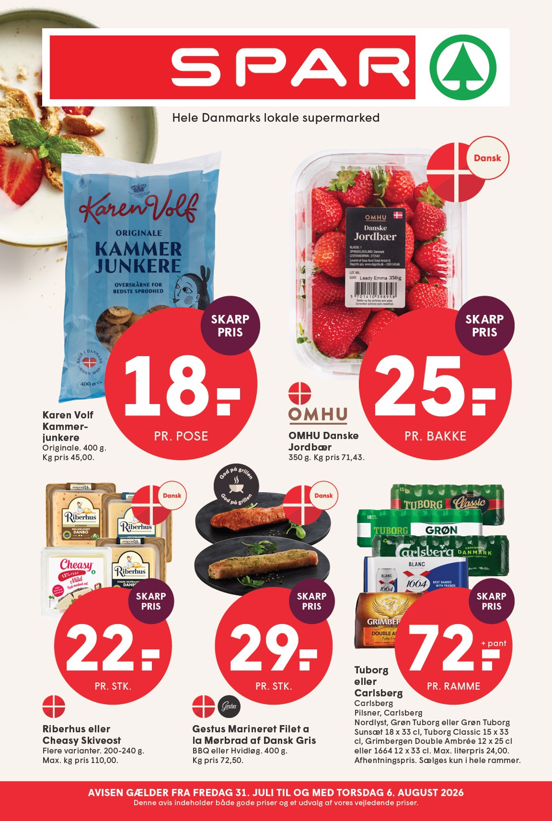 spar - Spar tilbudsavis for næste uge fra fredag, 31.07.2026 til torsdag, 06.08.2026