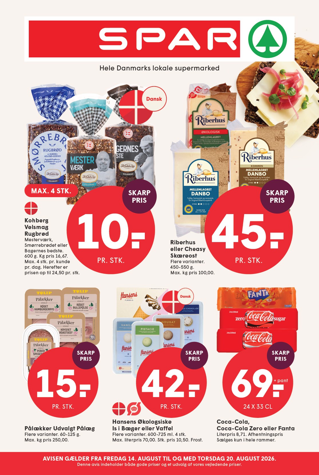 spar - Spar tilbudsavis for næste uge fra fredag, 14.08.2026 til torsdag, 20.08.2026