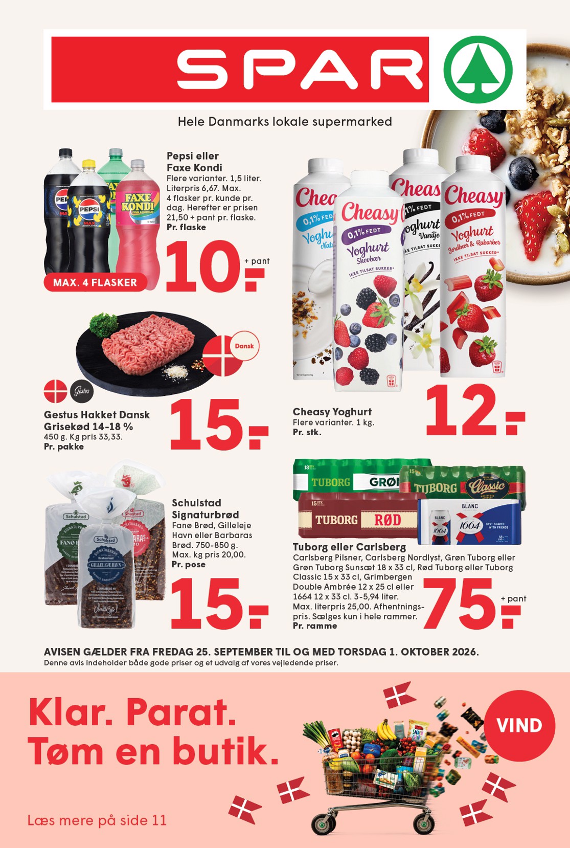 spar - Spar tilbudsavis for næste uge fra fredag, 25.09.2026 til torsdag, 01.10.2026
