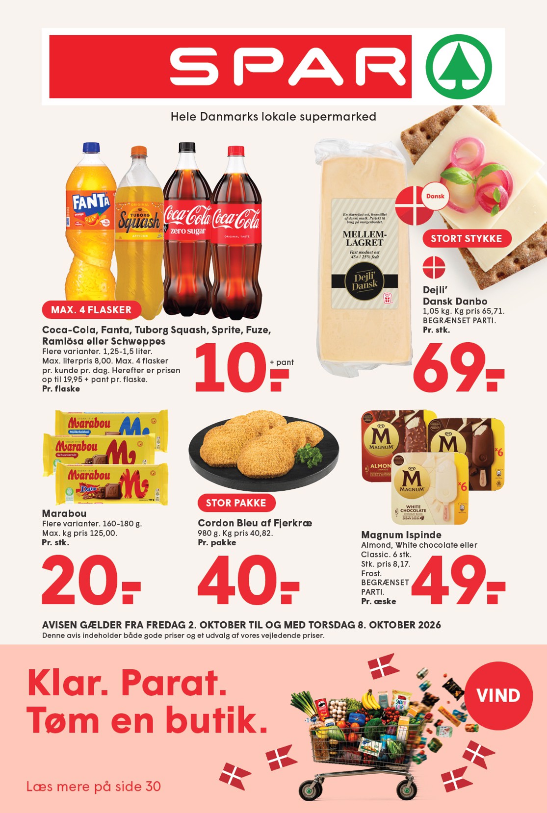 spar - Spar tilbudsavis for næste uge fra fredag, 02.10.2026 til torsdag, 08.10.2026