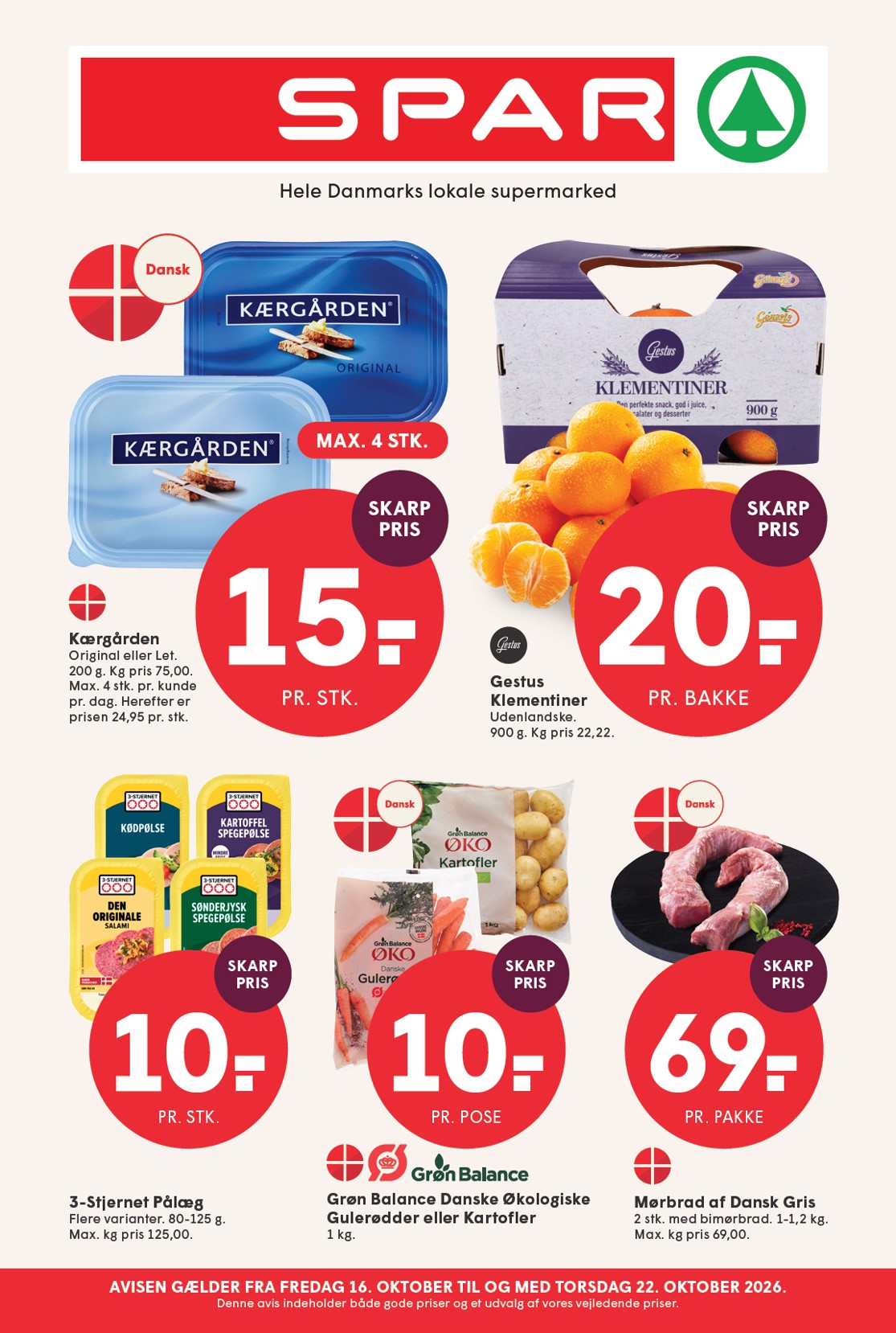 spar - Spar tilbudsavis for næste uge fra fredag, 16.10.2026 til torsdag, 22.10.2026 - page: 1